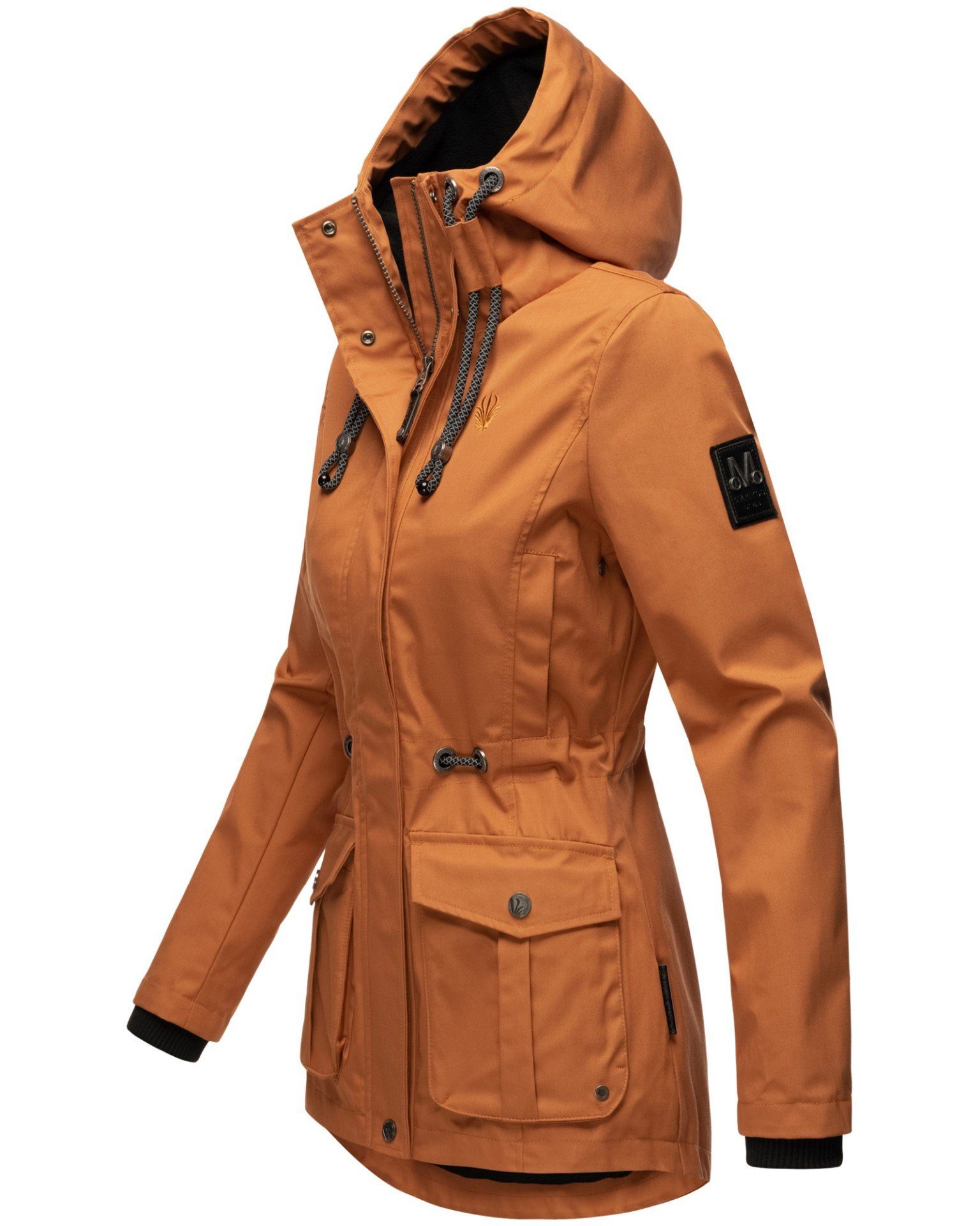 mit Marikoo Princess Babetaa Outdoorjacke Kapuze verstellbarer cinnamon