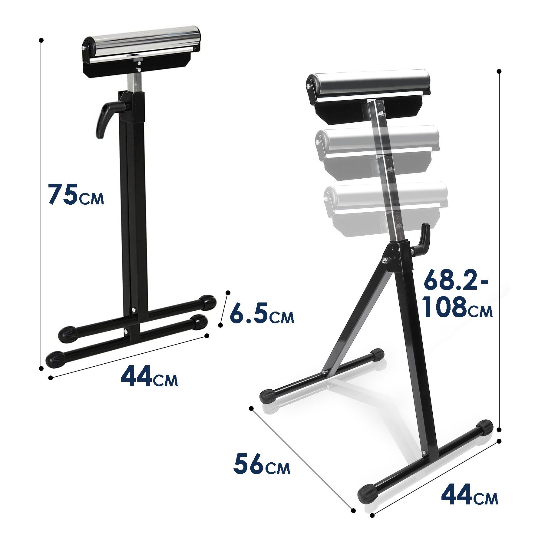 68-108cm 2x Gerüst TolleTour 60KG Unterstellbock Unterstellbock Materialständer Rollbock