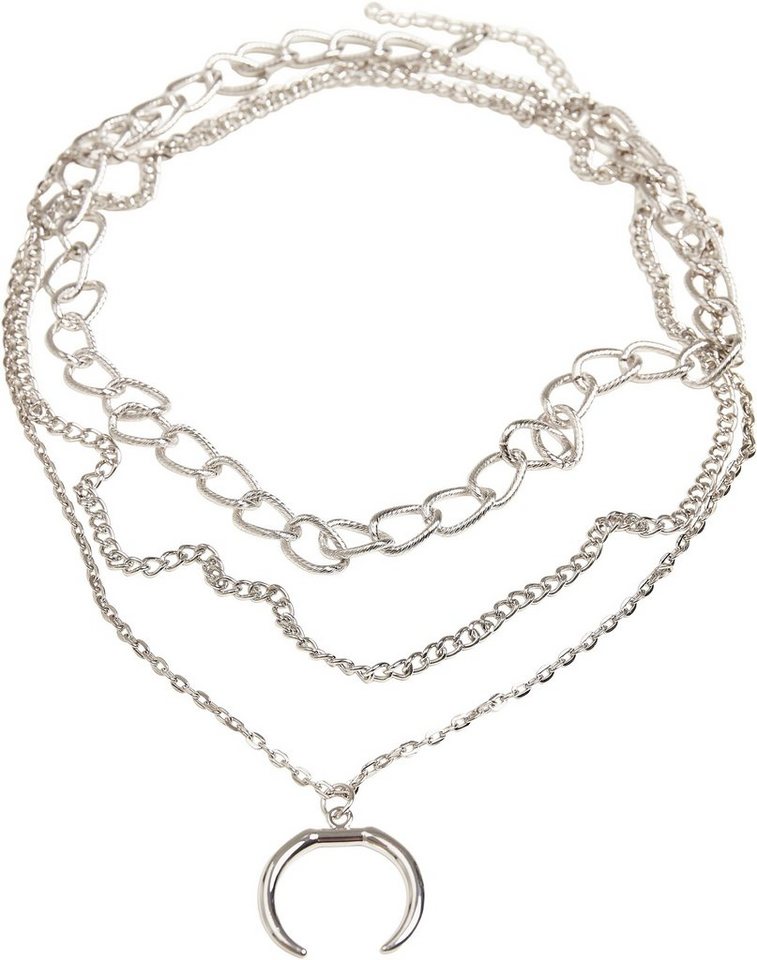 URBAN CLASSICS Edelstahlkette Accessoires Open Ring Layering Necklace, Für  ein perfektes Gefühl von Komfort und Stil