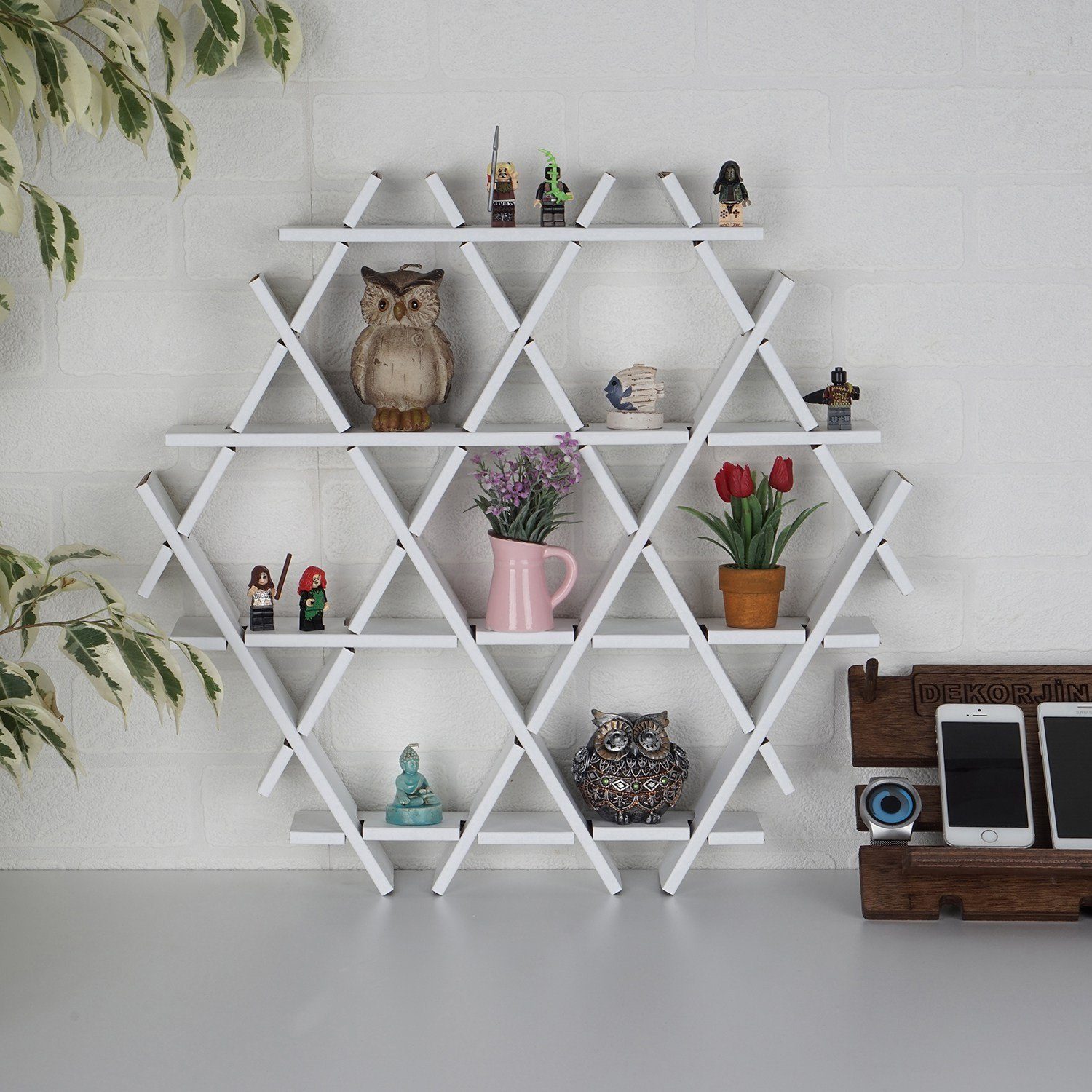 Skye Decor Wandregal 100% CORRUGATED CARDBOARD, 70 x 67 x 11 cm L1608 günstig online kaufen