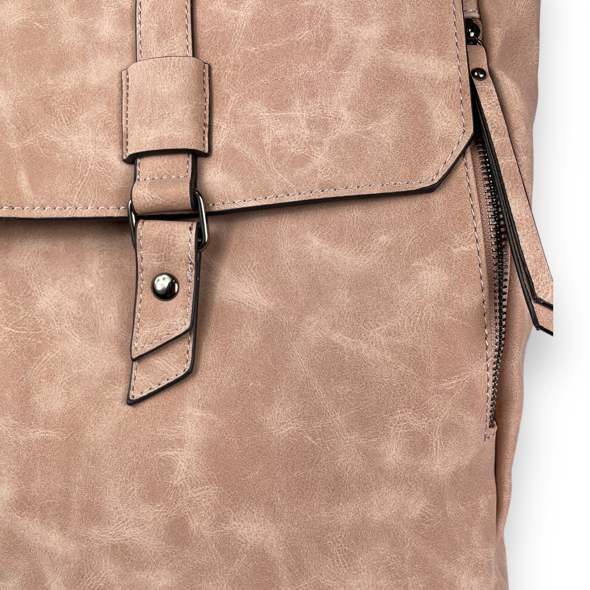 Taschen4life Cityrucksack 2in1 Damen Multifunktions Rucksacktasche D5768, Rucksack & Umhängetasche in Einem