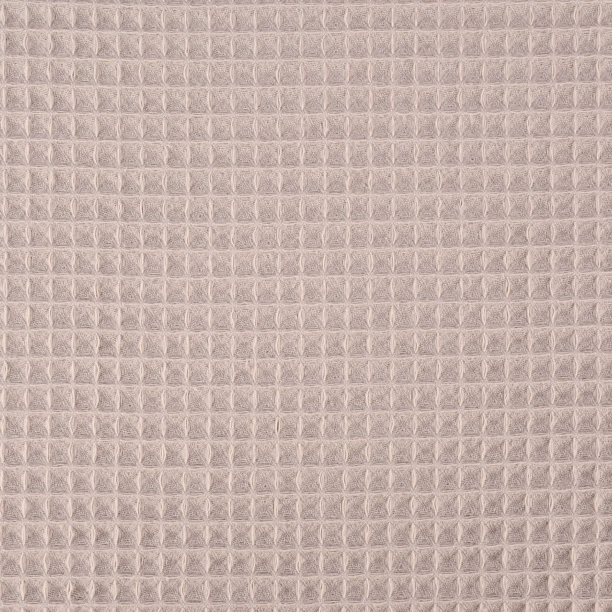 SCHÖNER LEBEN. Stoff Bekleidungsstoff Meterware Waffelpique Baumwolle uni taupe 145cm, pflegeleicht