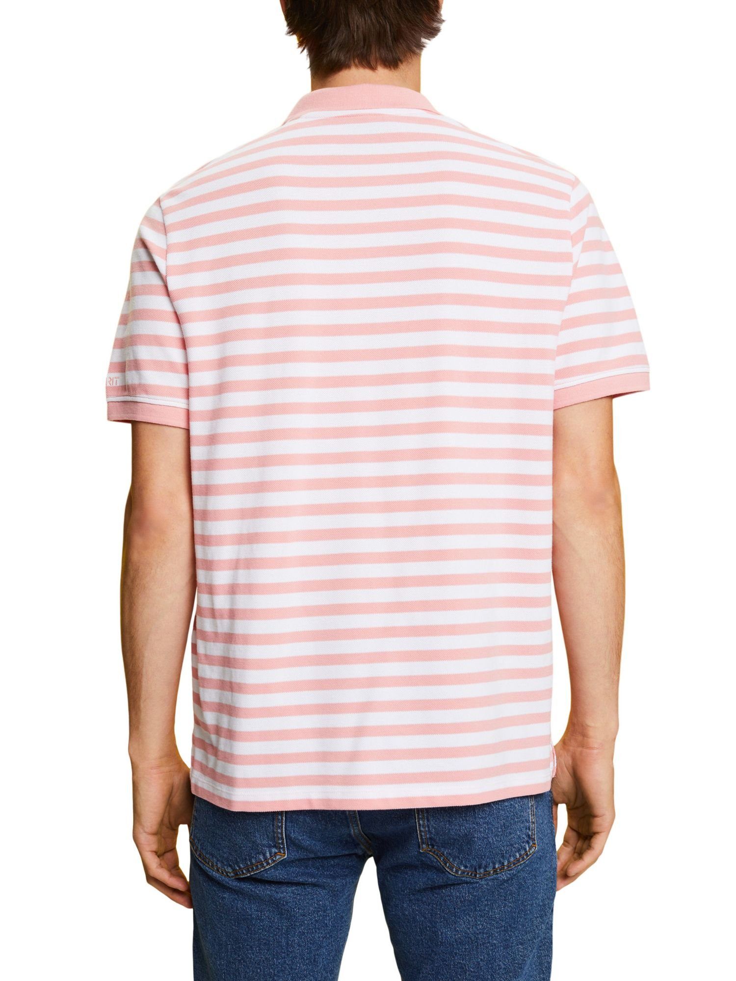 Poloshirt PINK Slim-Fit-Poloshirt Gestreiftes Esprit