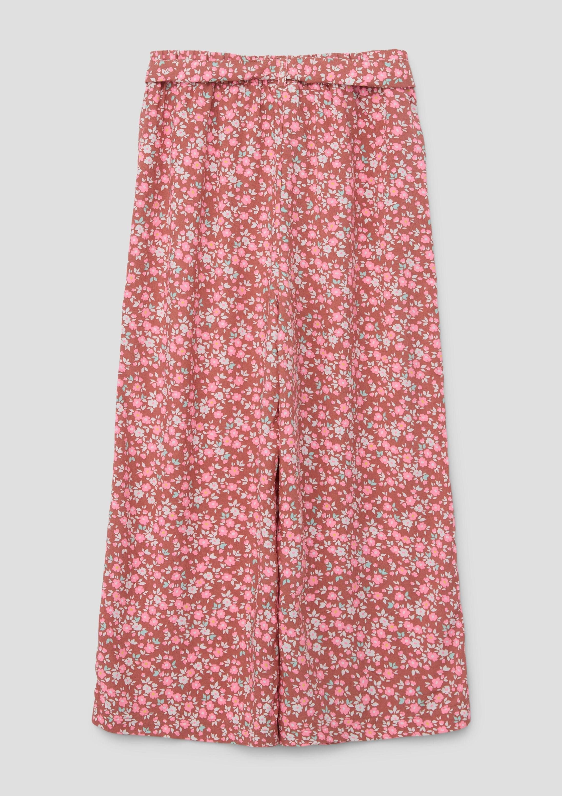 s.Oliver Culotte Hose Schlupfhose aus feiner Viskose mit Bindeband