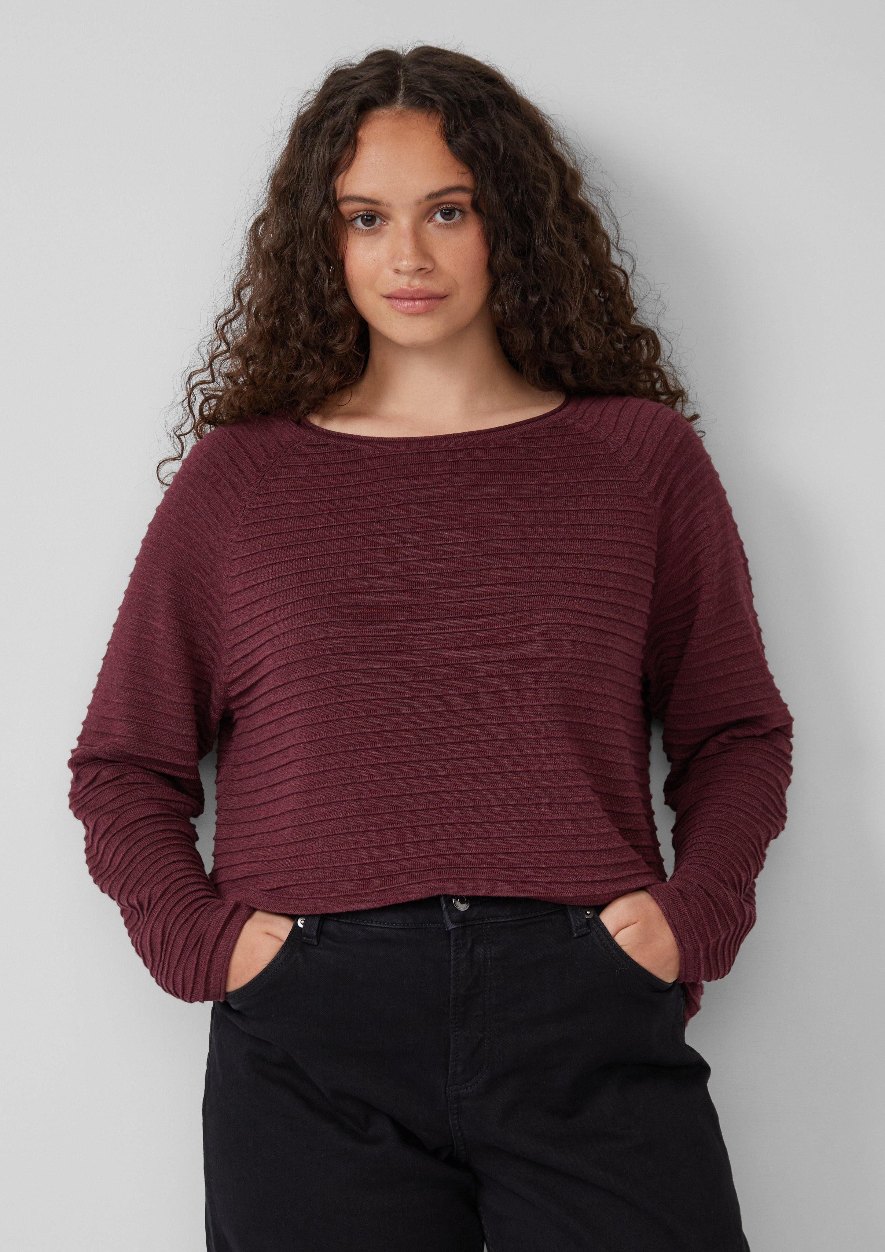 QS Strickpullover Pullover mit Strukturmuster aus günstig online kaufen