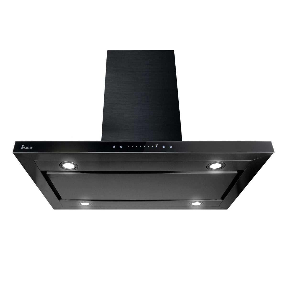 KKT KOLBE Inselhaube Dunstabzugshaube 90cm FLAT-INSEL-6S Dunstabzugshaube 90cm FLAT-INSEL-6S, Abzugshaube / Umluft Inselhaube / Schwarz / Glas / Smart WiFi App