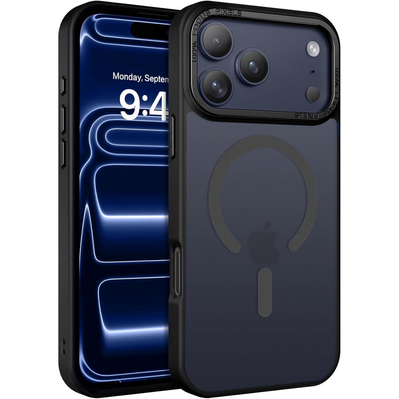 CoolGadget Handyhülle Magnet Hülle für iPhone 17 Pro Max Schutzhülle mit Metall Kamerarahmen 6,9 Zoll, magnetisches Schutzcase Matt Stoßfest kompatibel mit Magsafe Zubehör