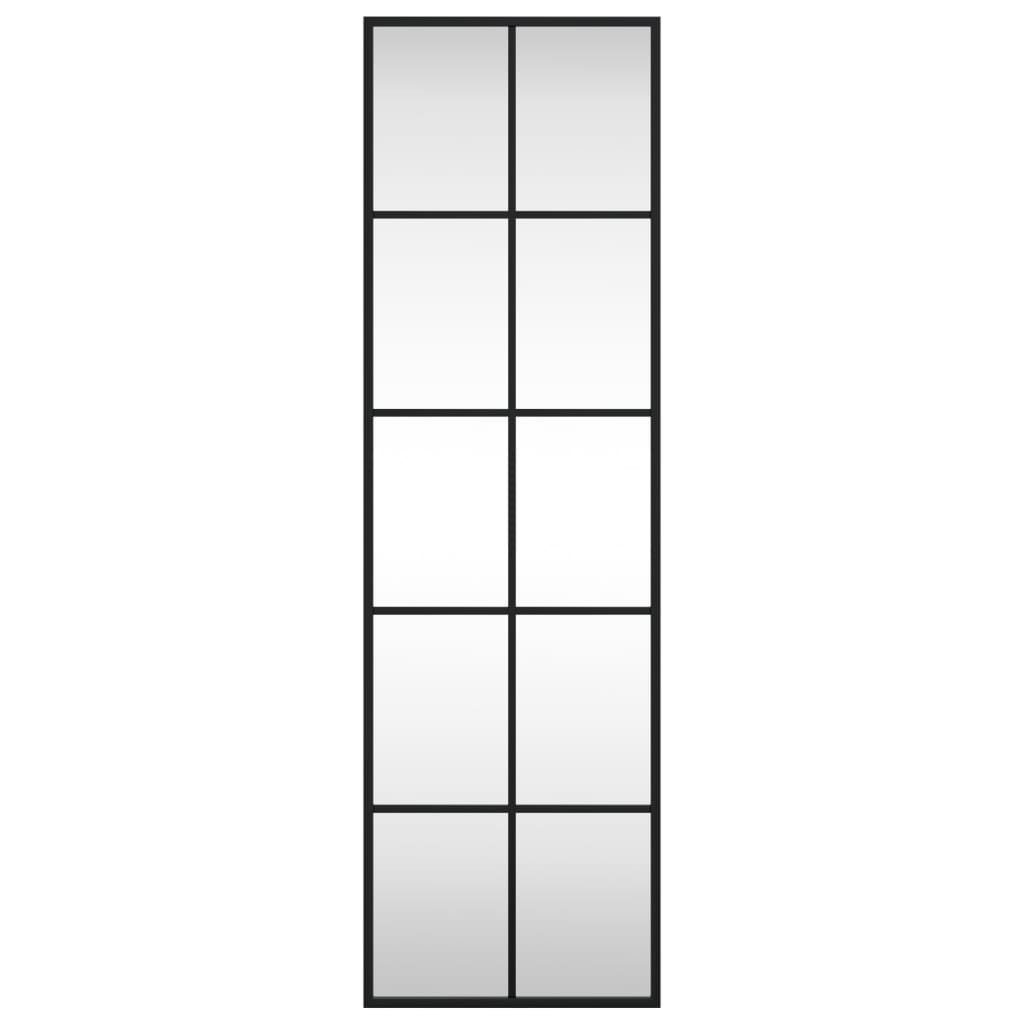 furnicato Wandspiegel Minimalistischer 30 x 100 cm Schwarz (1-St), Hängespiegel mit explosionsgeschützter Folie für das Badezimmer