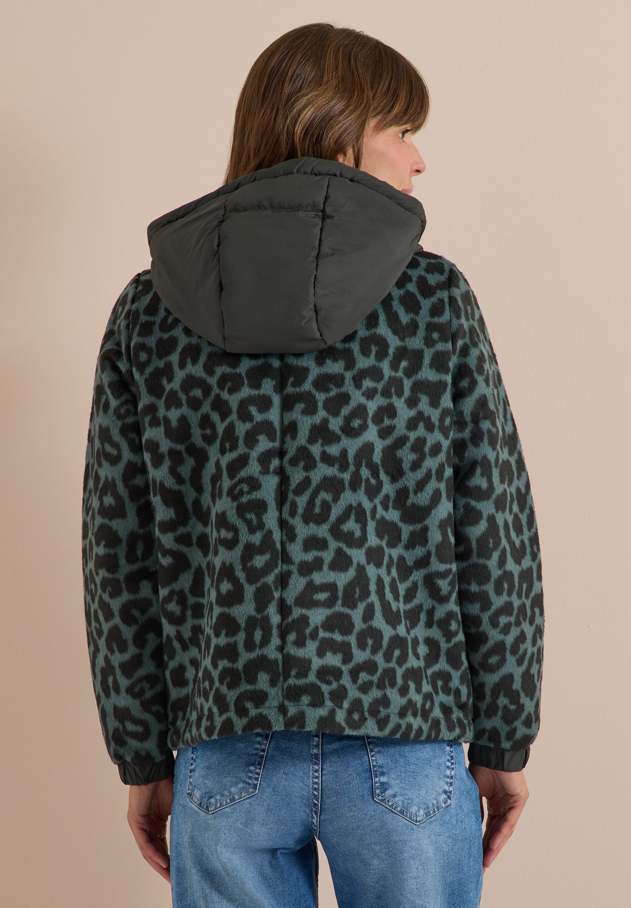 CECIL Fellimitatjacke mit Leomuster