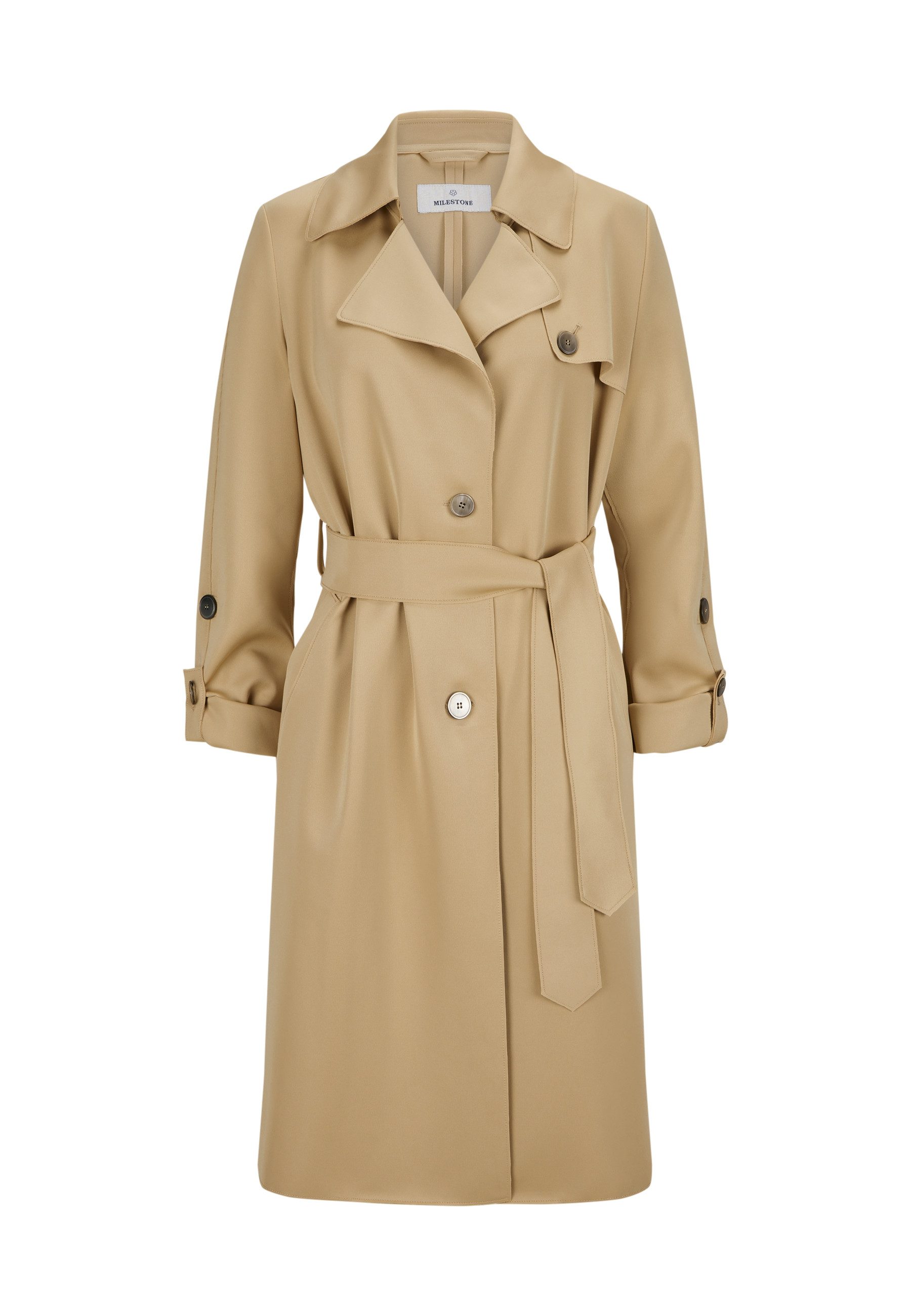 Milestone Trenchcoat MSLenka Damen Mantel Jacke lang feminin, klassisch mit günstig online kaufen