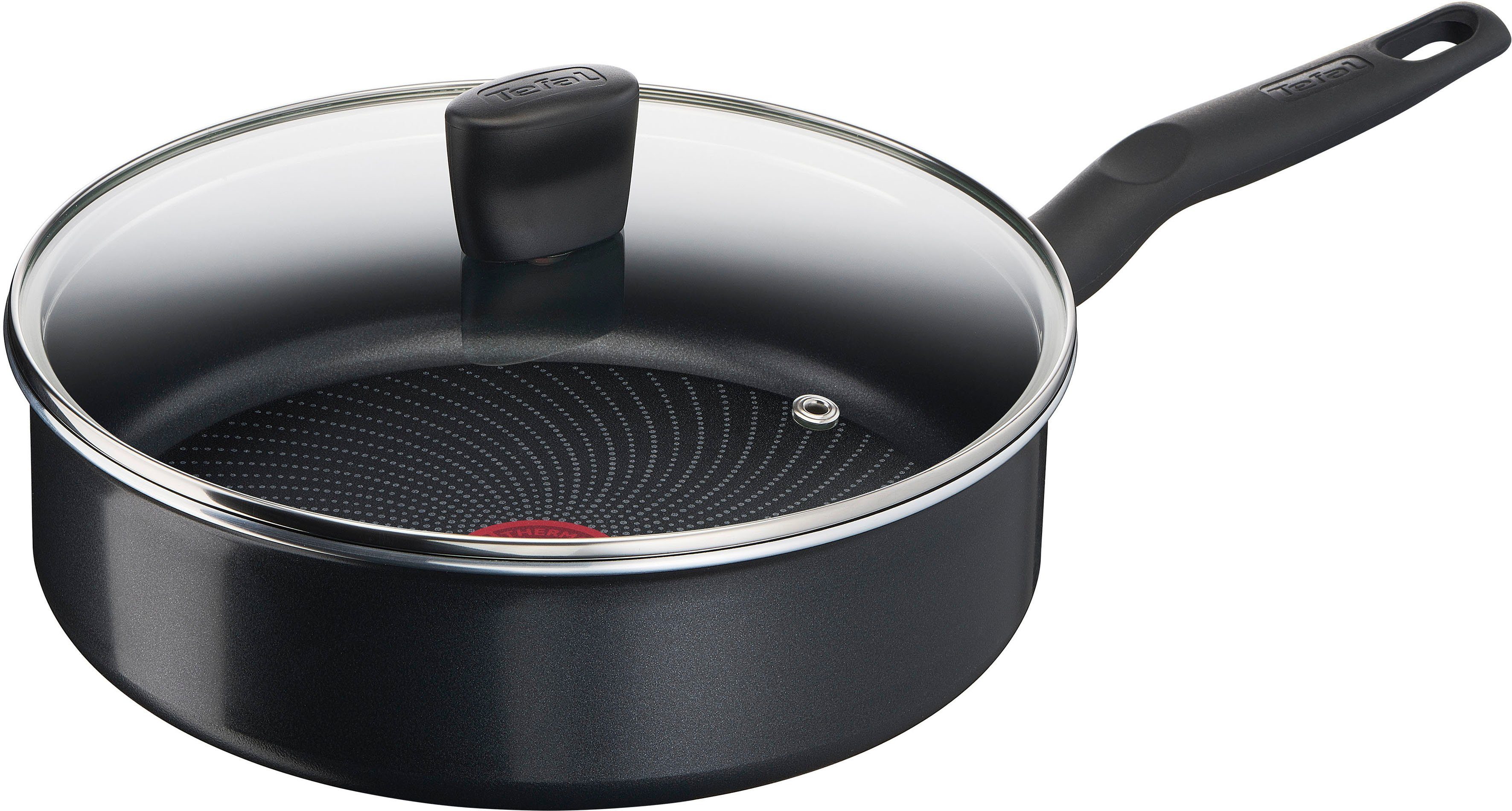 Tefal Schmorpfanne Start'Easy, Aluminium, Thermo-Signal-Temperaturanzeiger, Induktion, Ø 24 cm