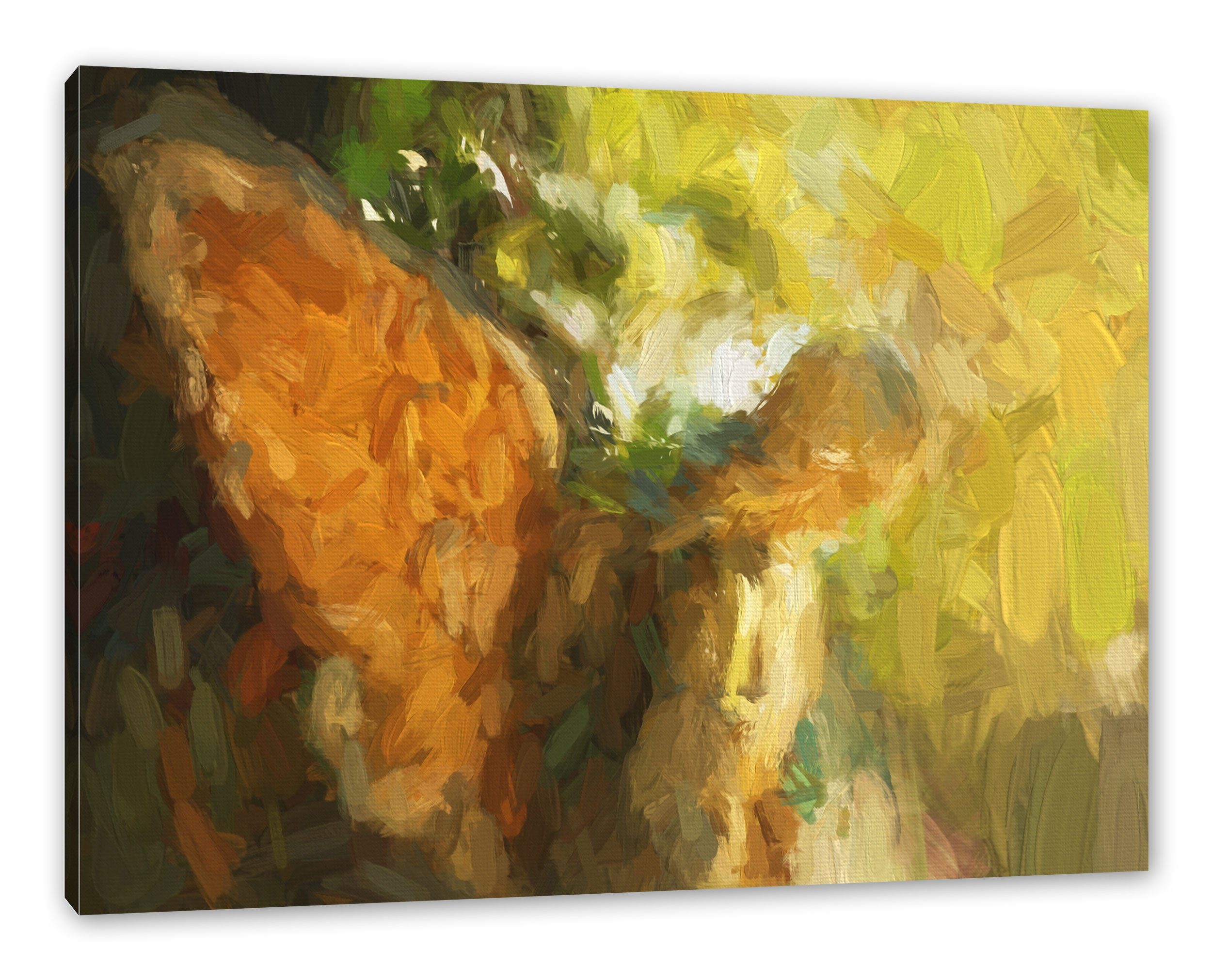Pixxprint Leinwandbild Engel im Sonnenlicht, Engel im Sonnenlicht (1 St), Leinwandbild fertig bespannt, inkl. Zackenaufhänger