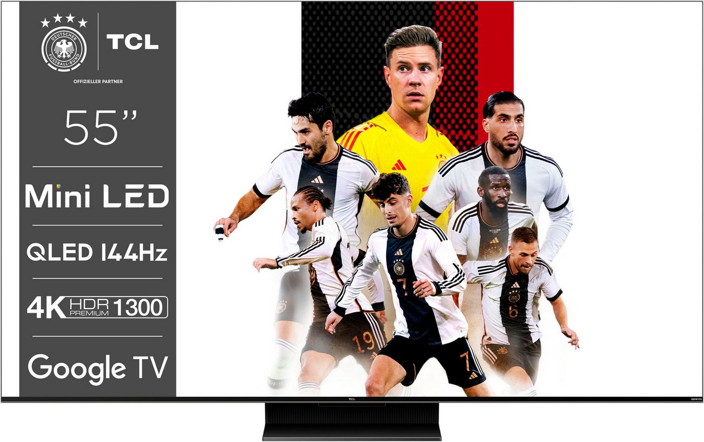 TCL 55C803GX1 QLED Mini LED-Fernseher (139 cm/55 Zoll, 4K Ultra HD, Google TV, Smart-TV) schwarz ! RABATT: 27.14% TCL 55C803GX1 QLED Mini LED-Fernseher (139 cm/55 Zoll, 4K Ultra HD, Google TV, Smart-TV) schwarz ! RABATT: 27.14%