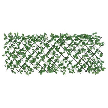 vidaXL Rankgitter Rankhilfe Rankgitter mit Künstlichem Efeu Erweiterbar Grün 186x70 cm