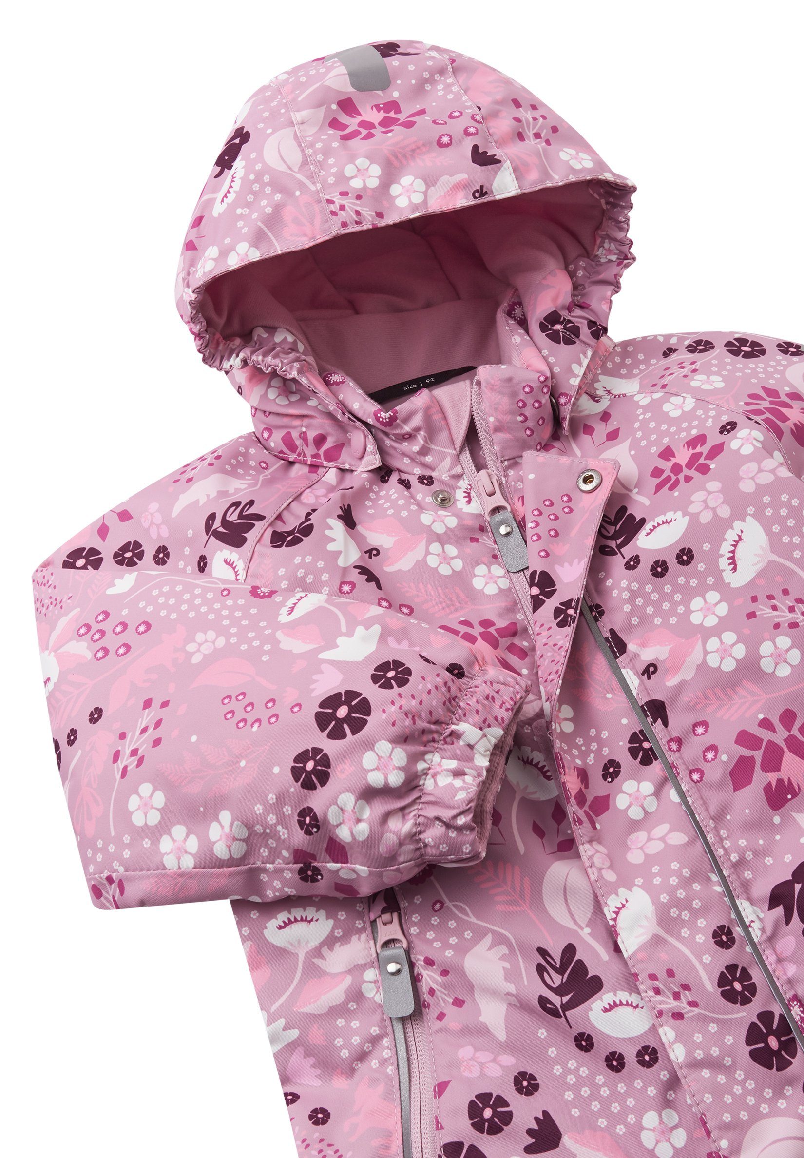 Hosenboden Puhuri Pink Isolierter Grey Schneeoverall reima