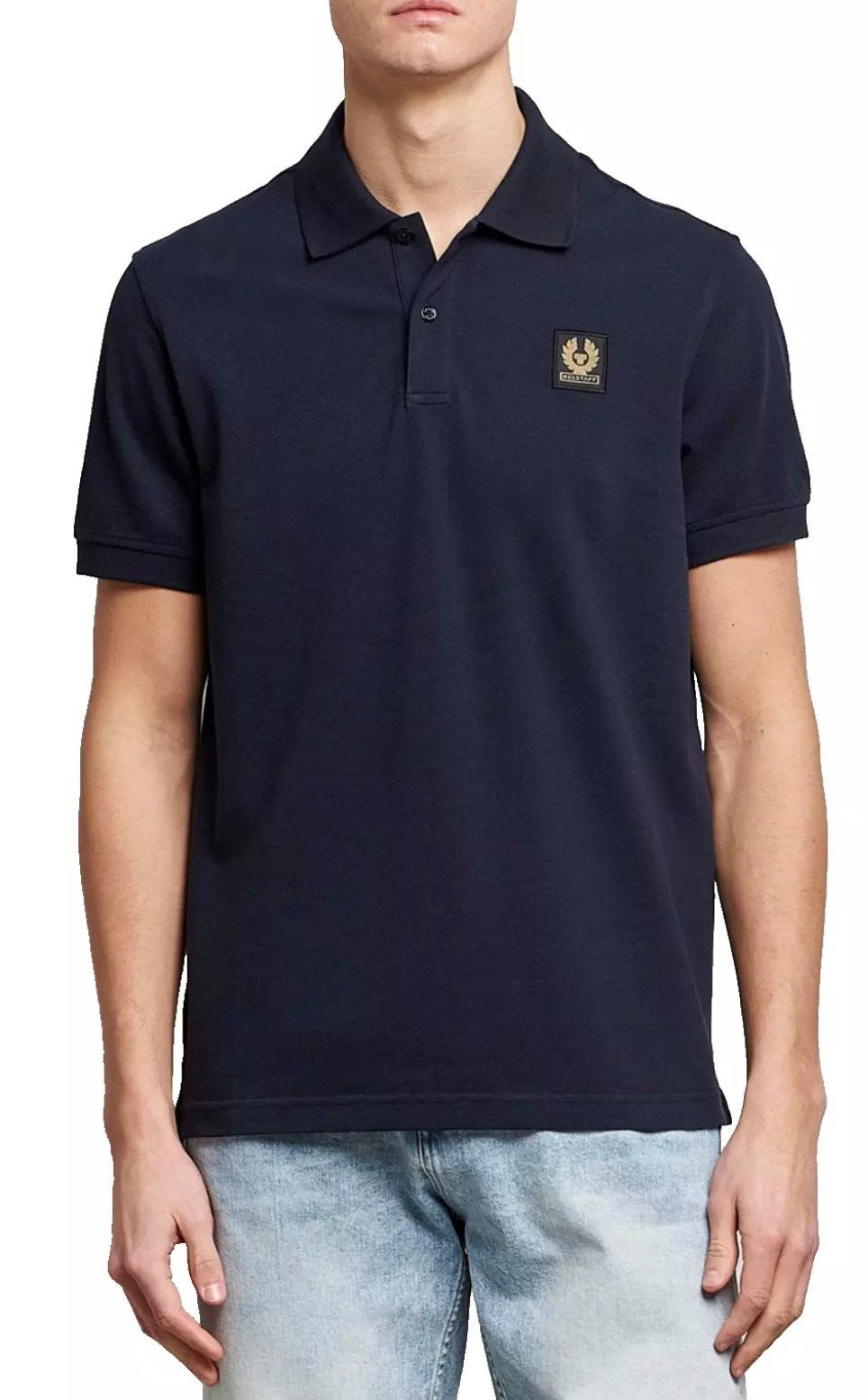 Belstaff Poloshirt Herren Retro Patch Regular Comfort Fit Baumwollpiqué Ges günstig online kaufen