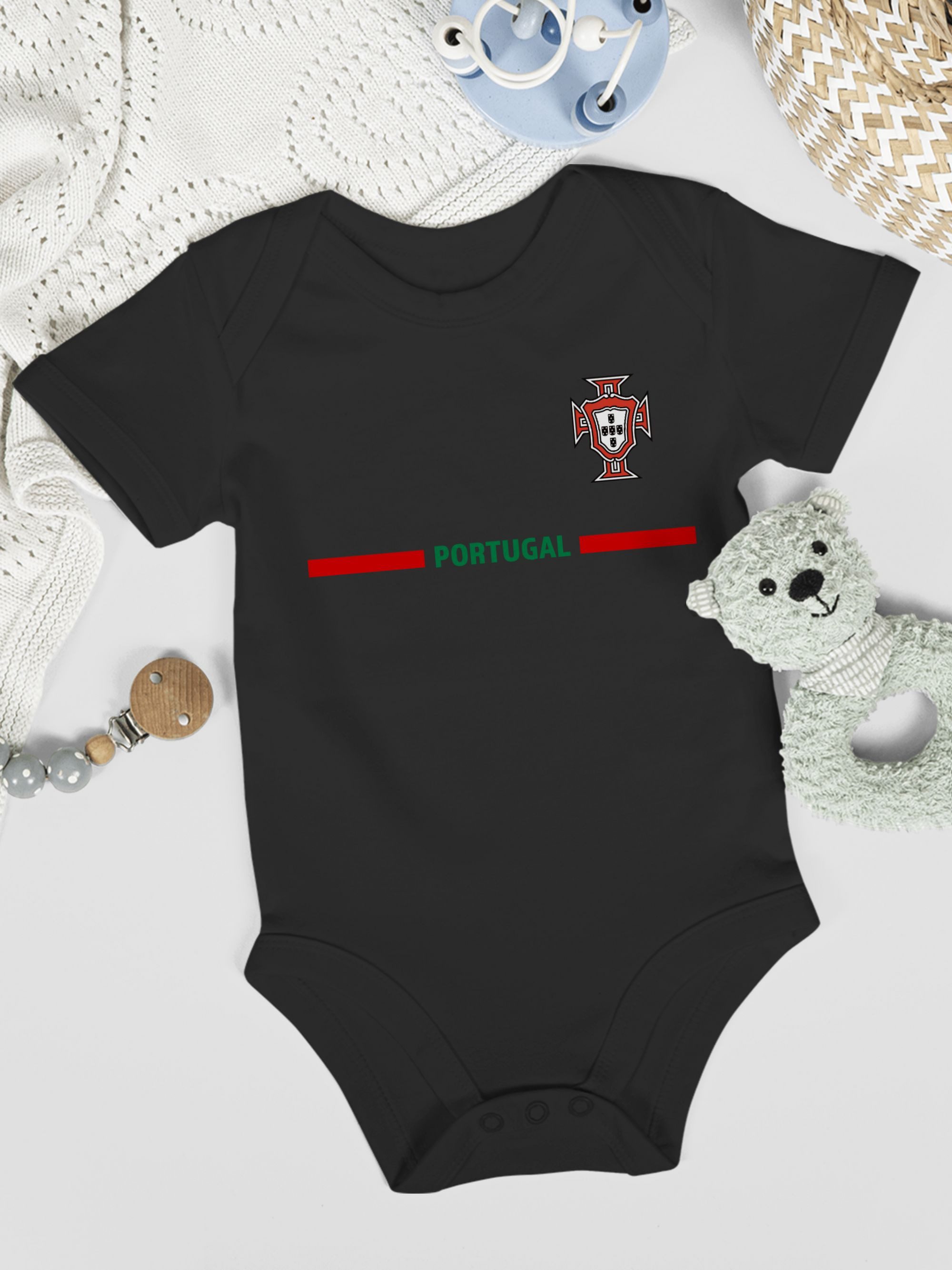 Shirtracer Shirtbody Portugal Trikot Wappen, Portugiesisches Fan-Motiv 2026 Fussball WM Fanartikel Baby