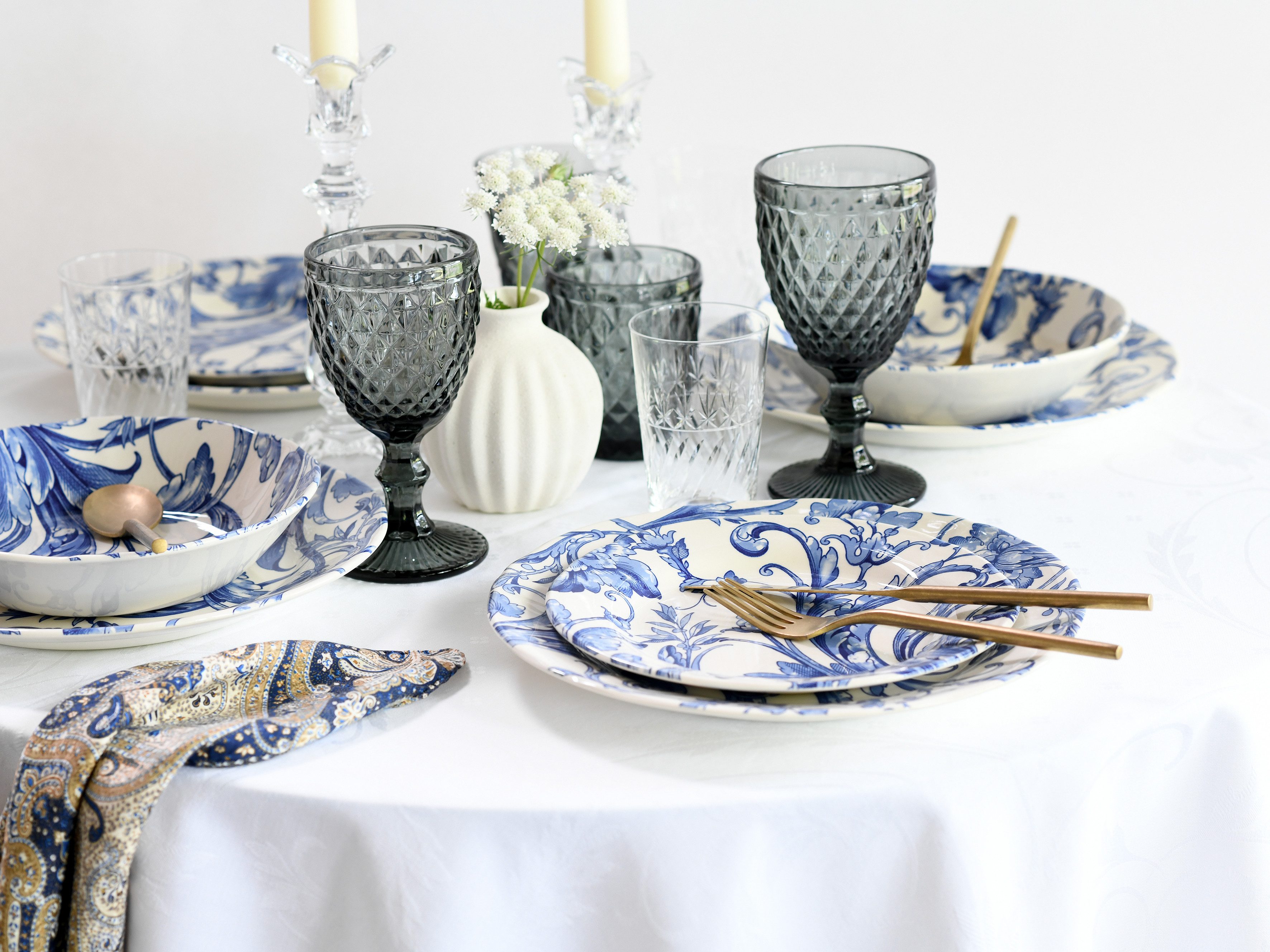 CreaTable Teller-Set Venecia, Teller Set 18-tlg (18-tlg), 6 Personen, Steingut, Traditionell, Nostalgie