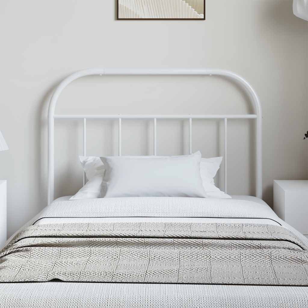 vidaXL Bett Ersatz-Kopfteil Metall Weiß 100 cm (1-tlg)