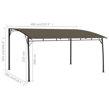 vidaXL Partyzelt Garten-Sonnenschutz 4x3x2,55 m Taupe