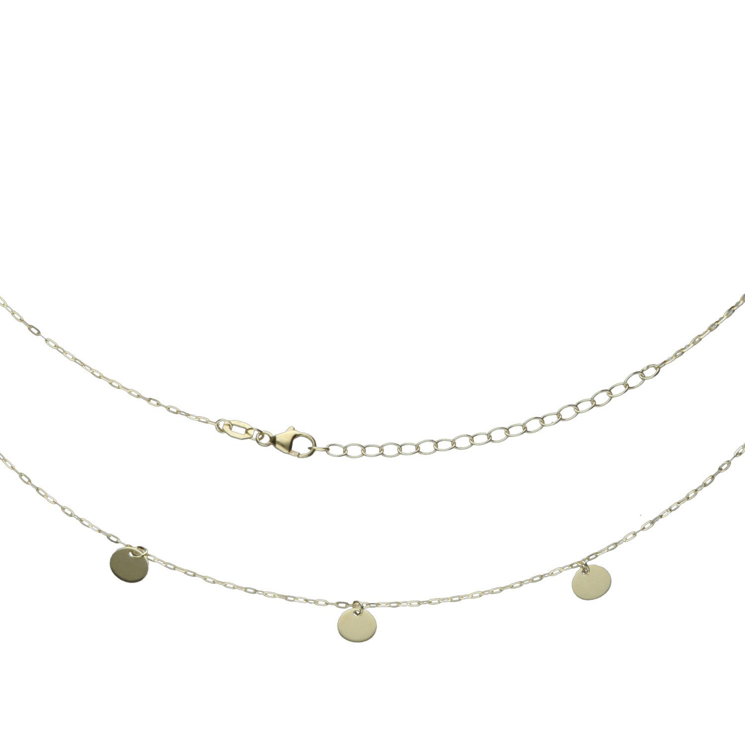 Goldkette JB Collier Ankerkette Flach 375 Gelbgold 9 Kt 38 cm