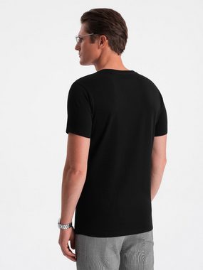 OMBRE T-Shirt Herren V-NECK-T-Shirt mit Elastan