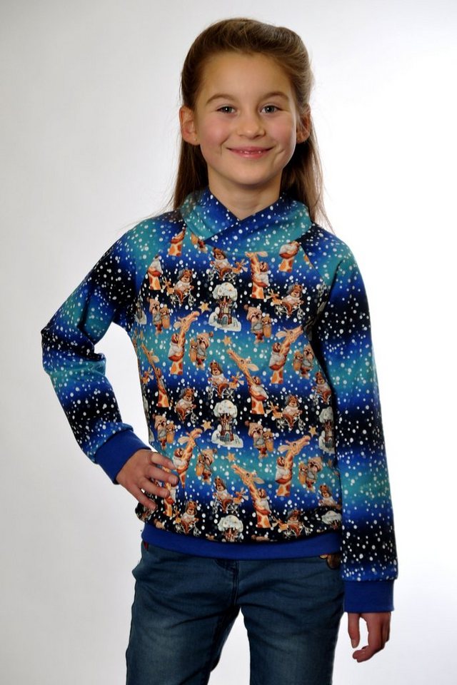 coolismo Sweatshirt Kindersweater mit Giraffen und Bären Allover-print,  Made in Europa