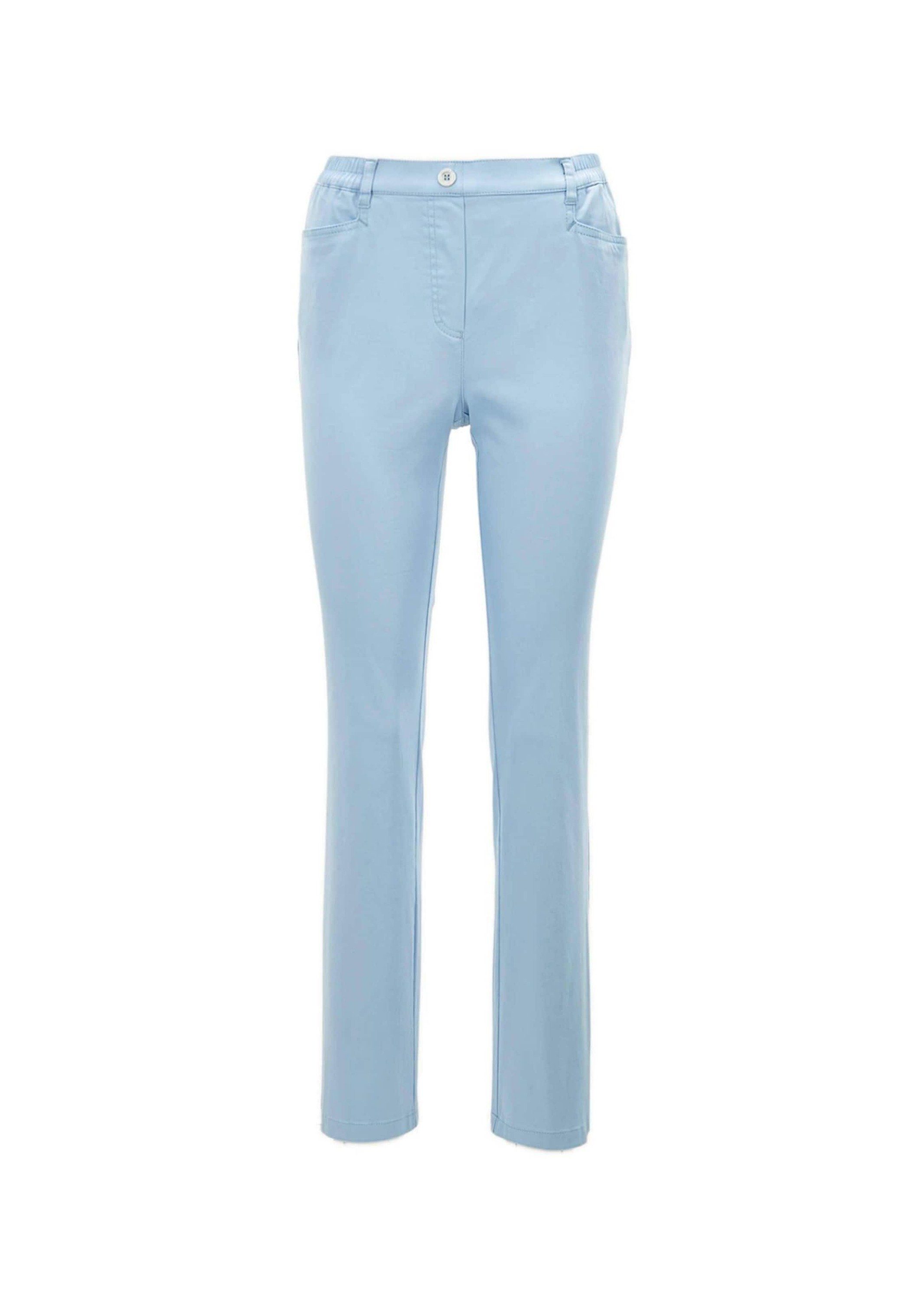 Schlupfhose Kurzgröße: Satin-Baumwollhose mit Stretch