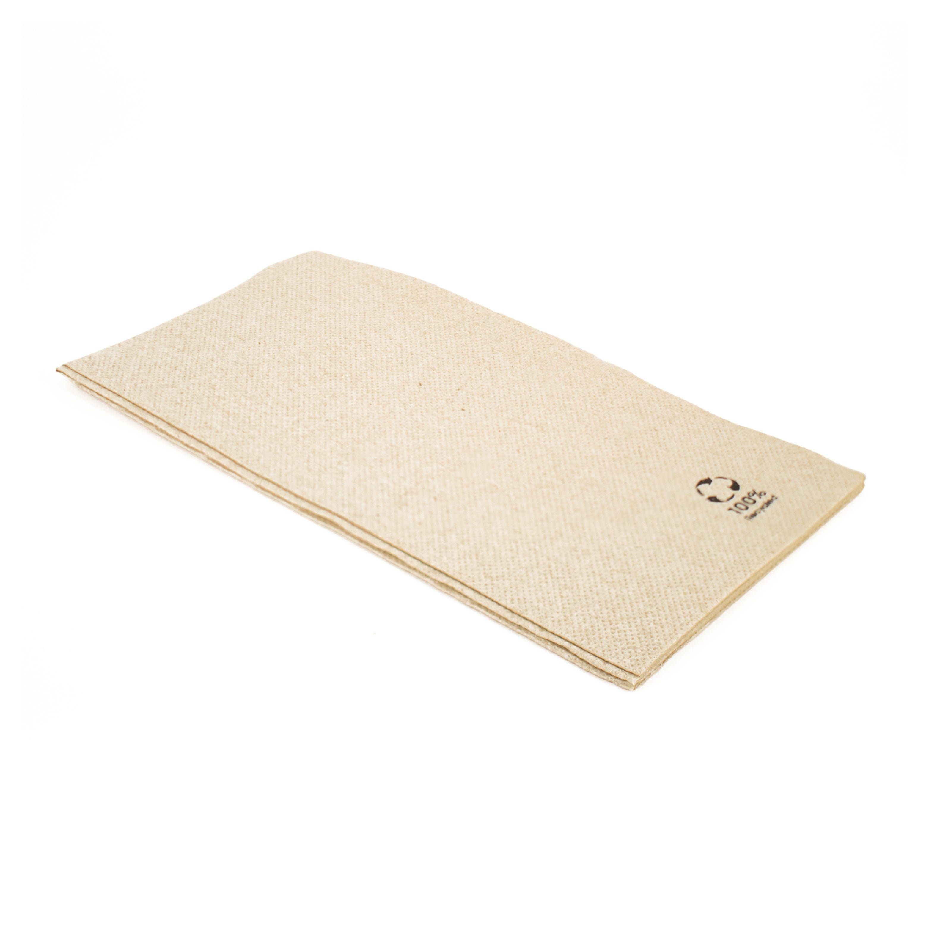 wisefood Papierserviette 50-tlg., Papier Servietten - rechteckig braun, (50 St)