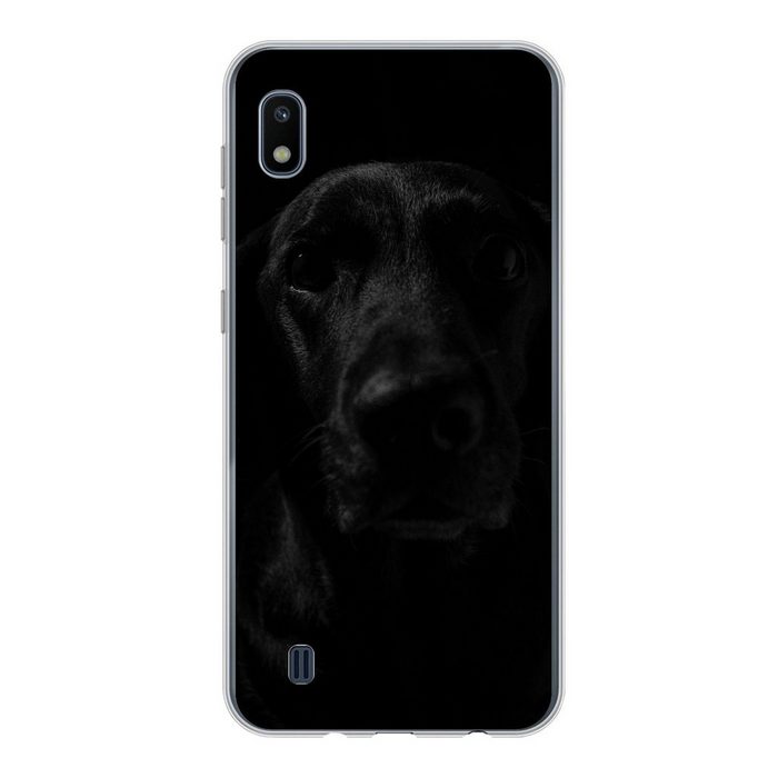 MuchoWow Handyhülle Hund - Haustier - Schwarz Handyhülle Samsung Galaxy A10 Smartphone-Bumper Print Handy