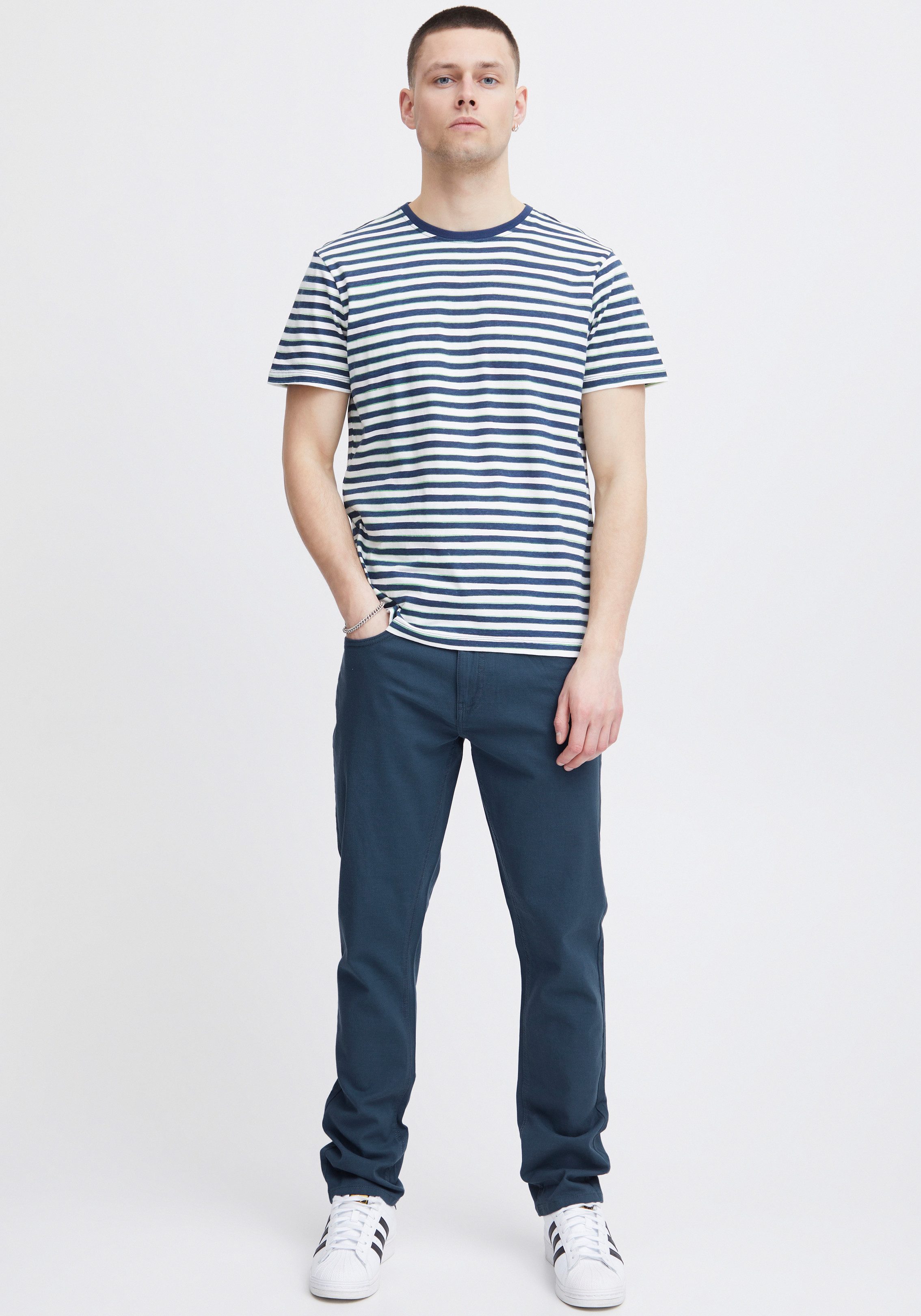Blend Stoffhose BHEdford pants mit Markenlabel, aus Baumwollmischung, Regular Fit, knöchellang