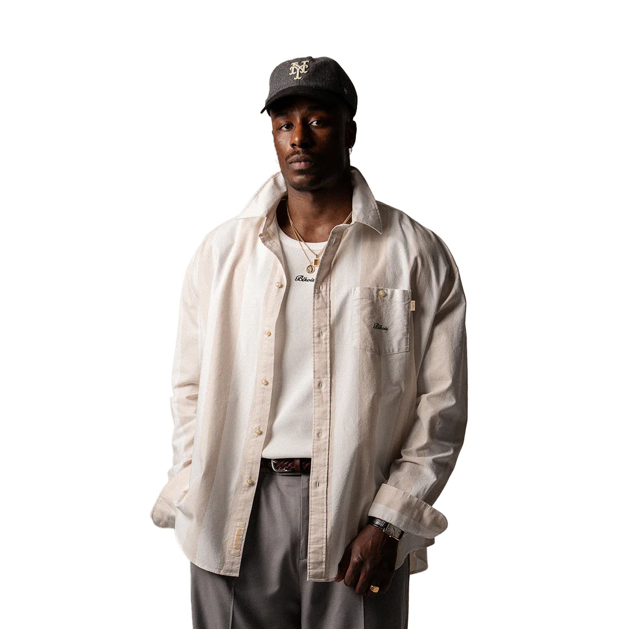 BLKVIS Henleyshirt Script Shirt, bunt