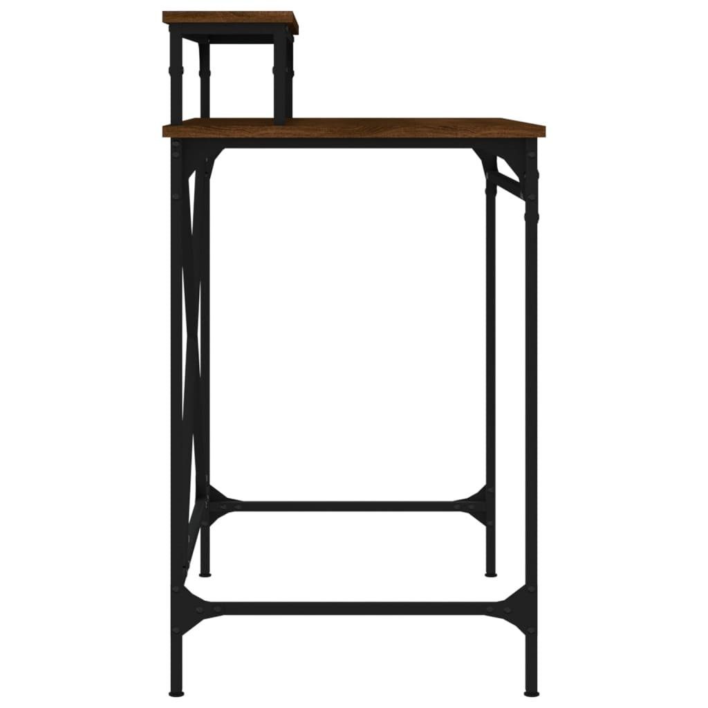 Schreibtisch furnicato 80x50x90 Eichen-Optik cm Braun Holzwerkstoff Eisen