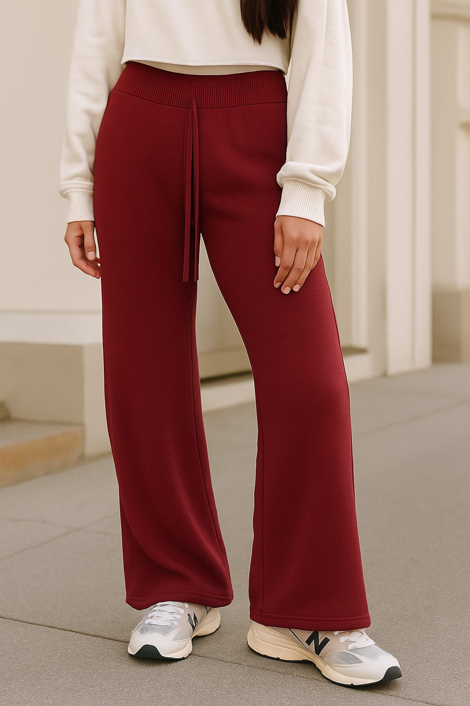 Worldclassca Strickhose WORLDCLASSCA Damen Strick Hose Oversize Jogger Loun günstig online kaufen