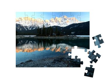 puzzleYOU Puzzle Alpen bei Sonnenuntergang: Eibsee, Grainau, Bayern, 48 Puzzleteile, puzzleYOU-Kollektionen Deutschland