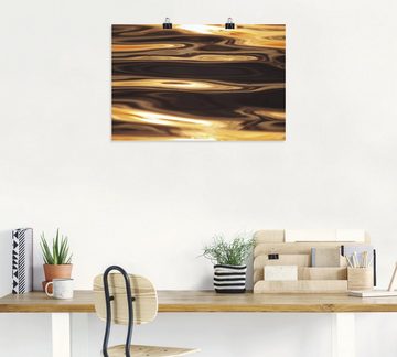 Artland Wandbild Goldenes Wasser des Meeres, Gewässer (1 St), als Alubild, Outdoorbild, Leinwandbild, Poster in verschied. Größen