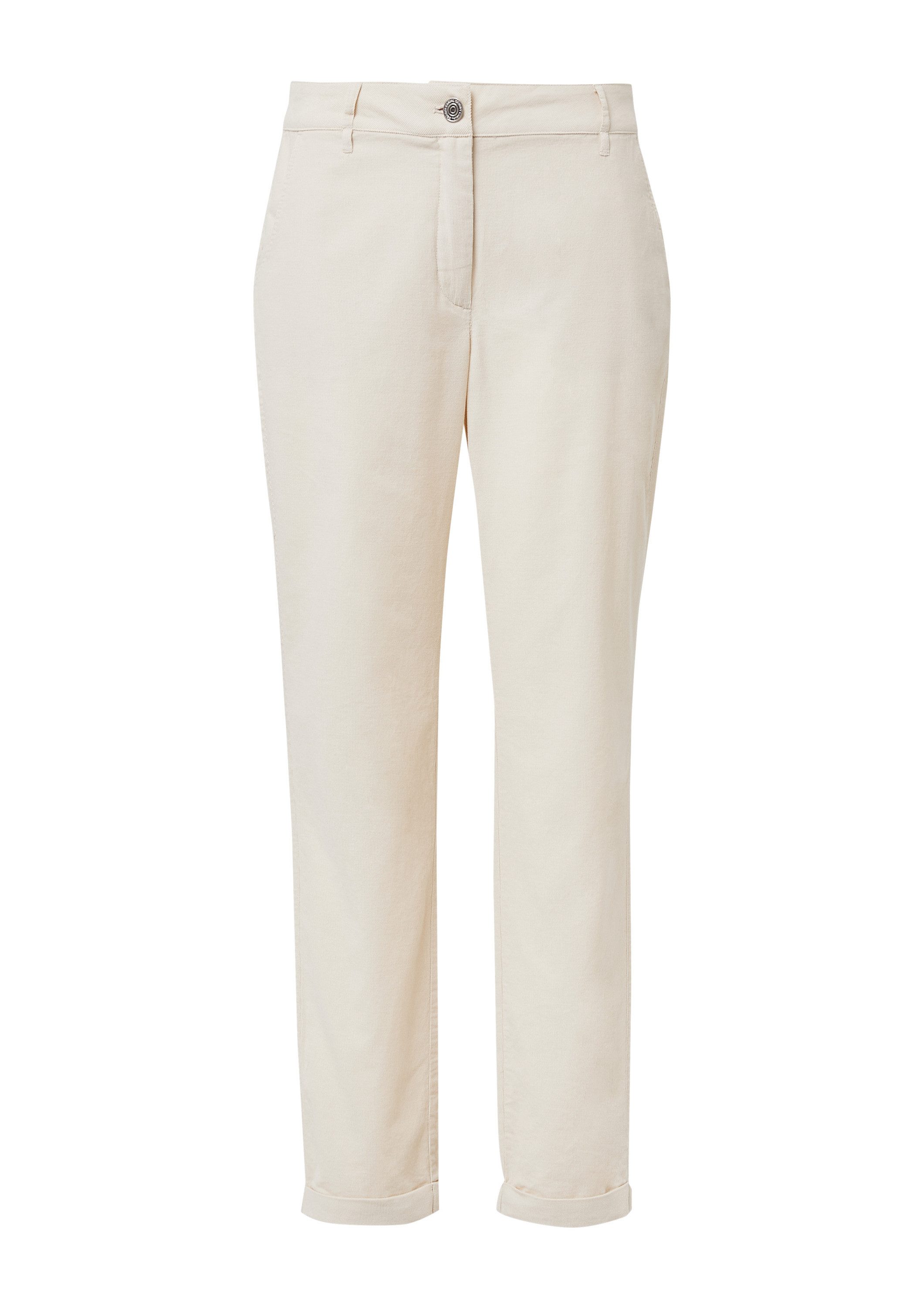 comma Chinos Hose Leichte Cord-Chino mit Umschlag am Saum günstig online kaufen