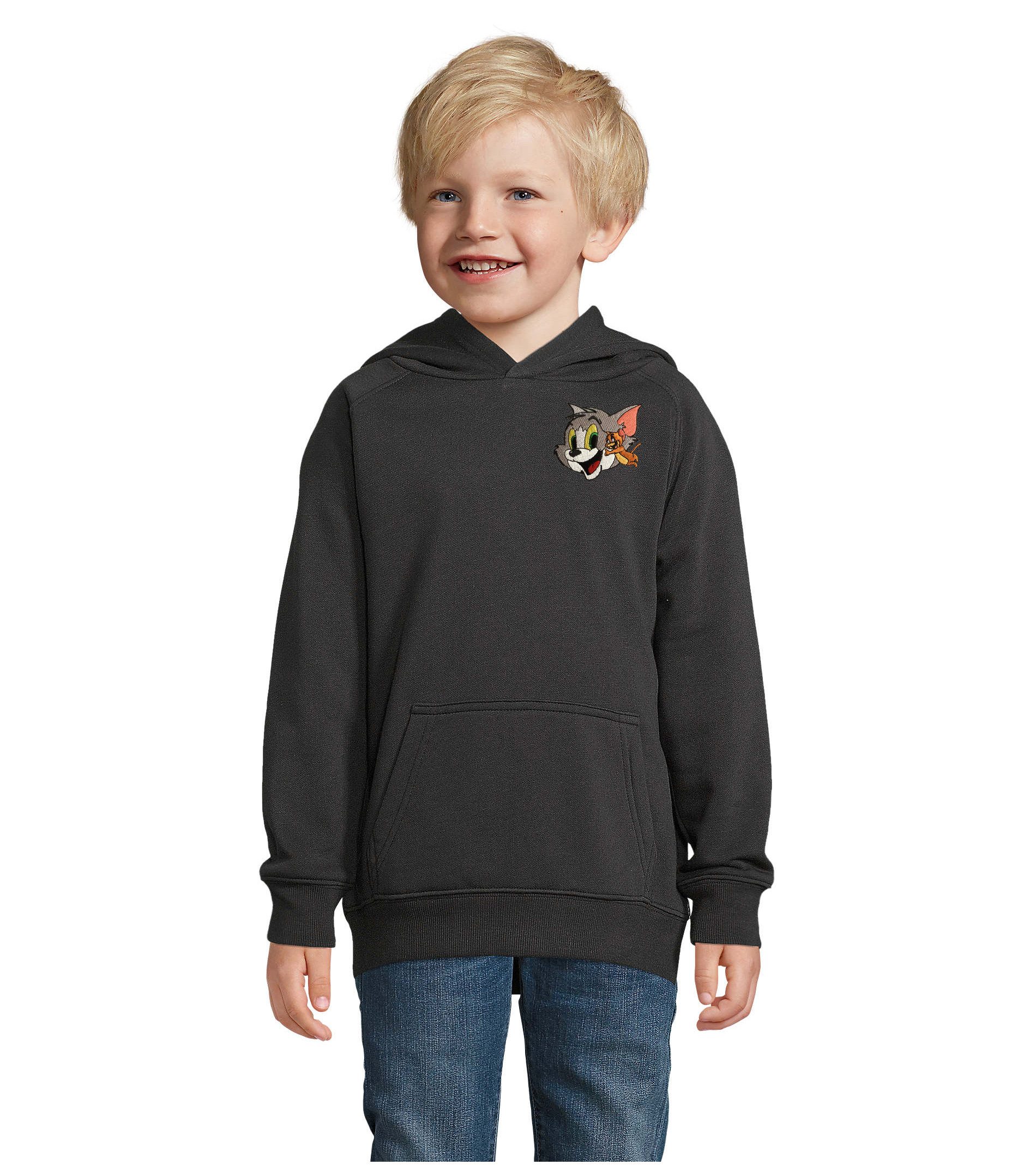 Blondie & Brownie Hoodie Tom und Jerry Hoodie Kinder Pullover Katz und Maus Comic Retro Vintage Kinder Kapuzenpullover Tom und Jerry Patch