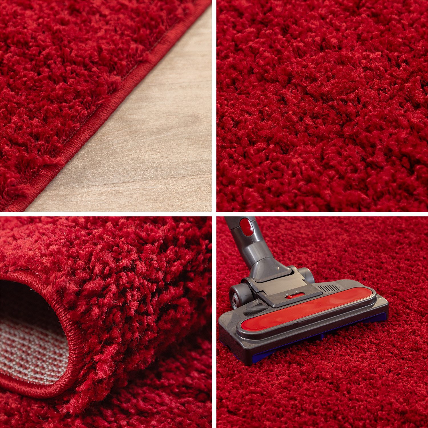Carpettex Hochflor-Teppich Unicolor - Einfarbig, Rund, Höhe: 30 mm, Einfarb günstig online kaufen