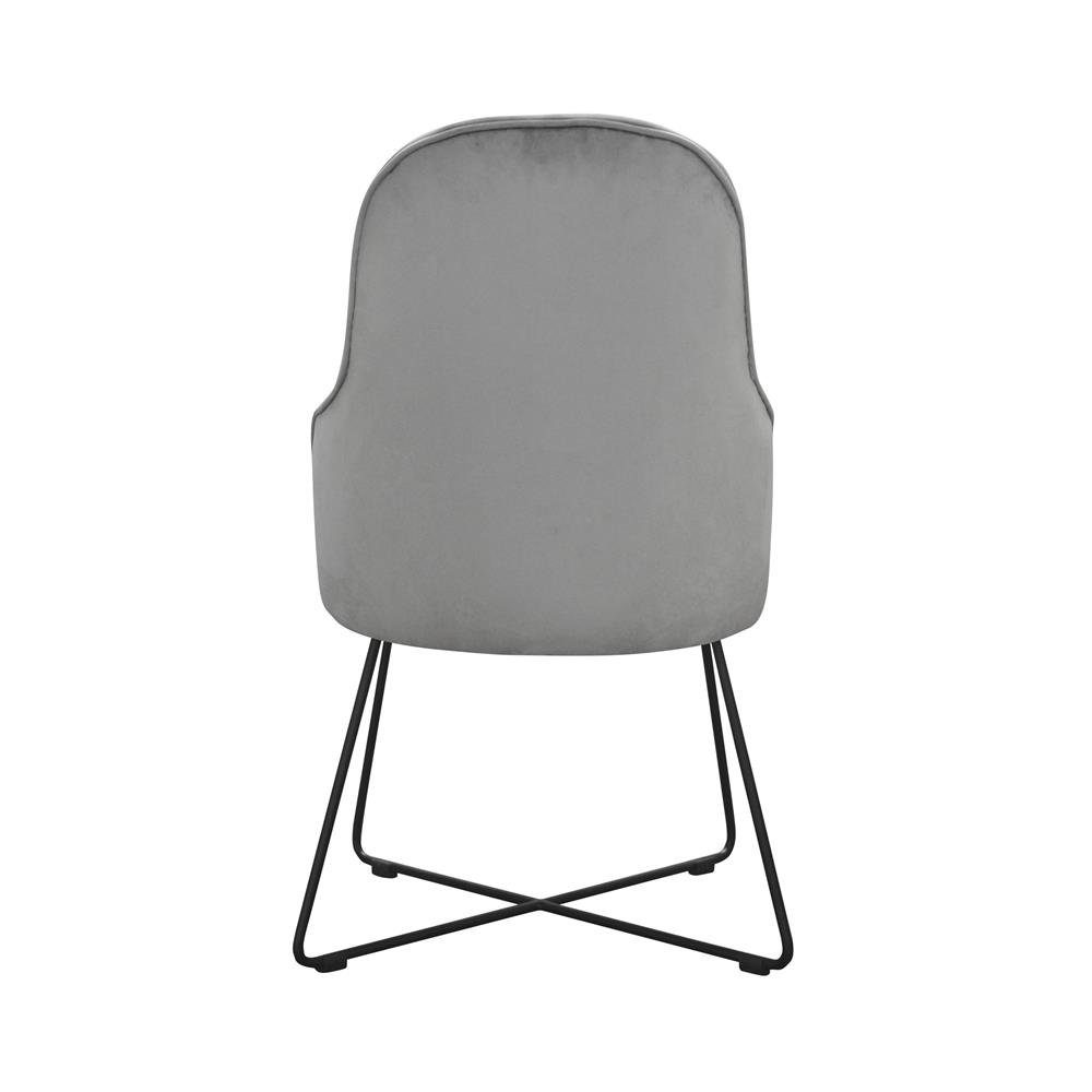 JVmoebel Stuhl, Stoff Grau Polster Kanzlei Design Stühle Ess Warte Textil Sitz Praxis Zimmer Stuhl