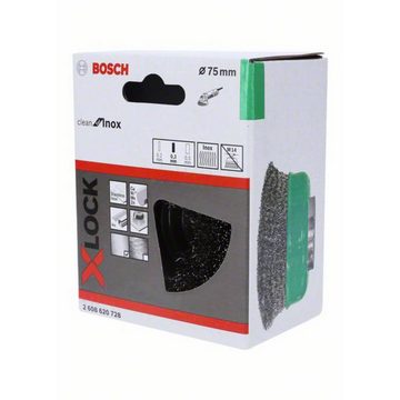 BOSCH Schleifaufsatz Topfbürste X-LOCK Clean for Inox, 75 mm, 0.3 mm