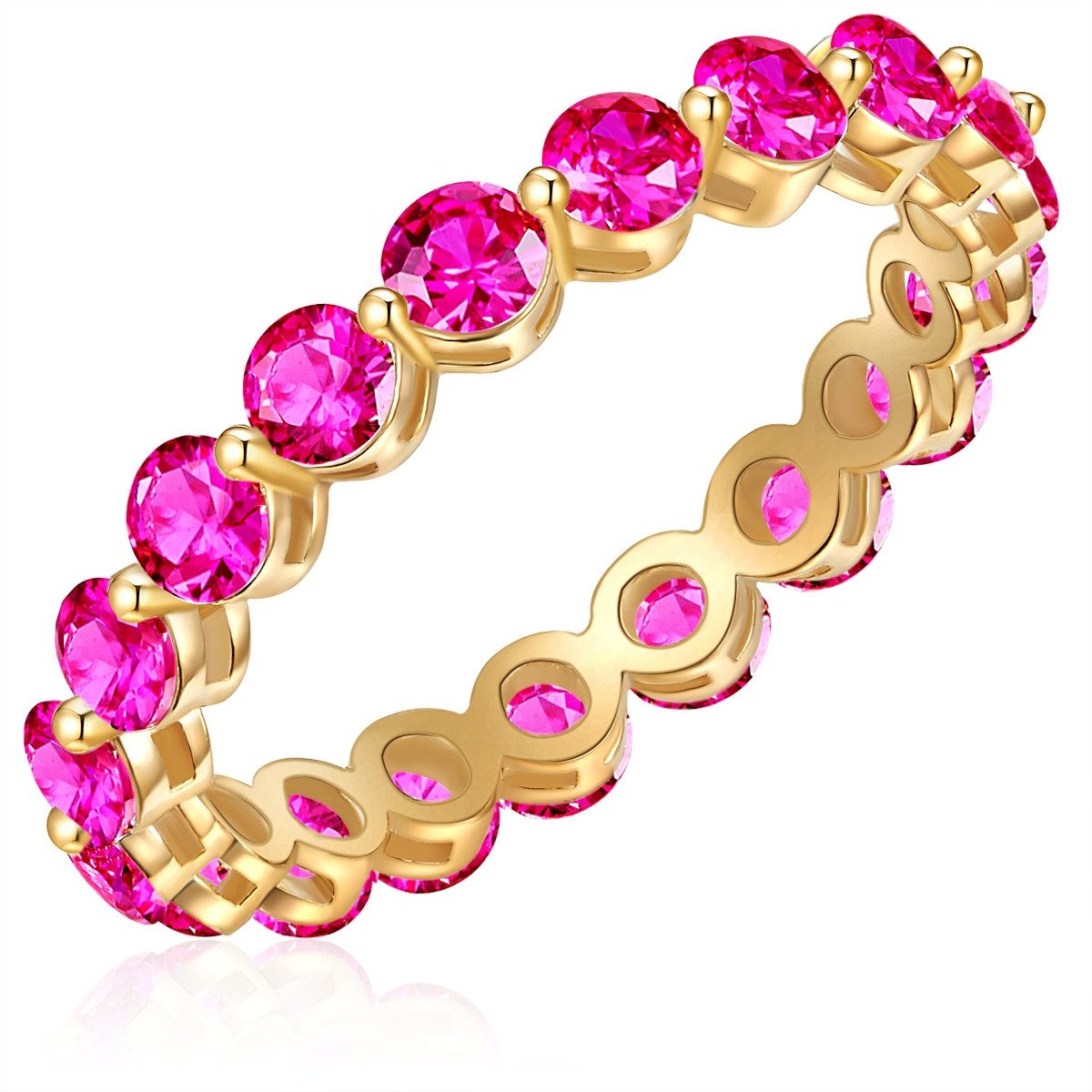 Yokoamii Fingerring Y130 (1-tlg), Ring gelbgold Kristall rosa – Bild 3 von 4