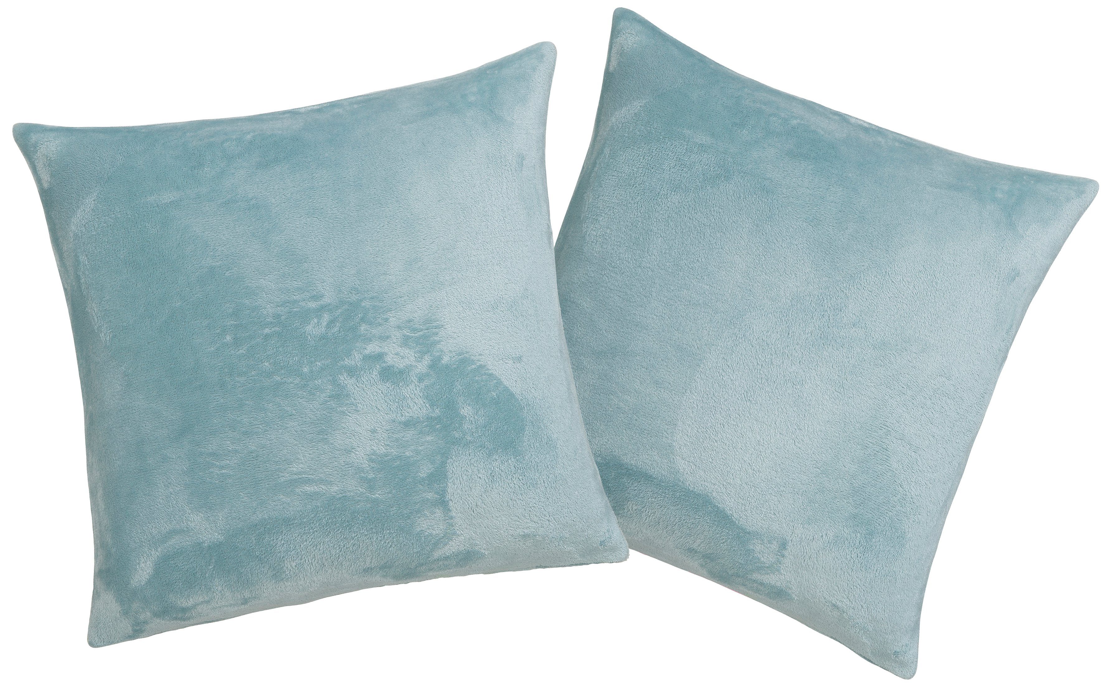 my home Декоративные подушки Jil, aus super weichem Kuschelfleece, Подушкиhüllen ohne Füllung, 2 Stück
