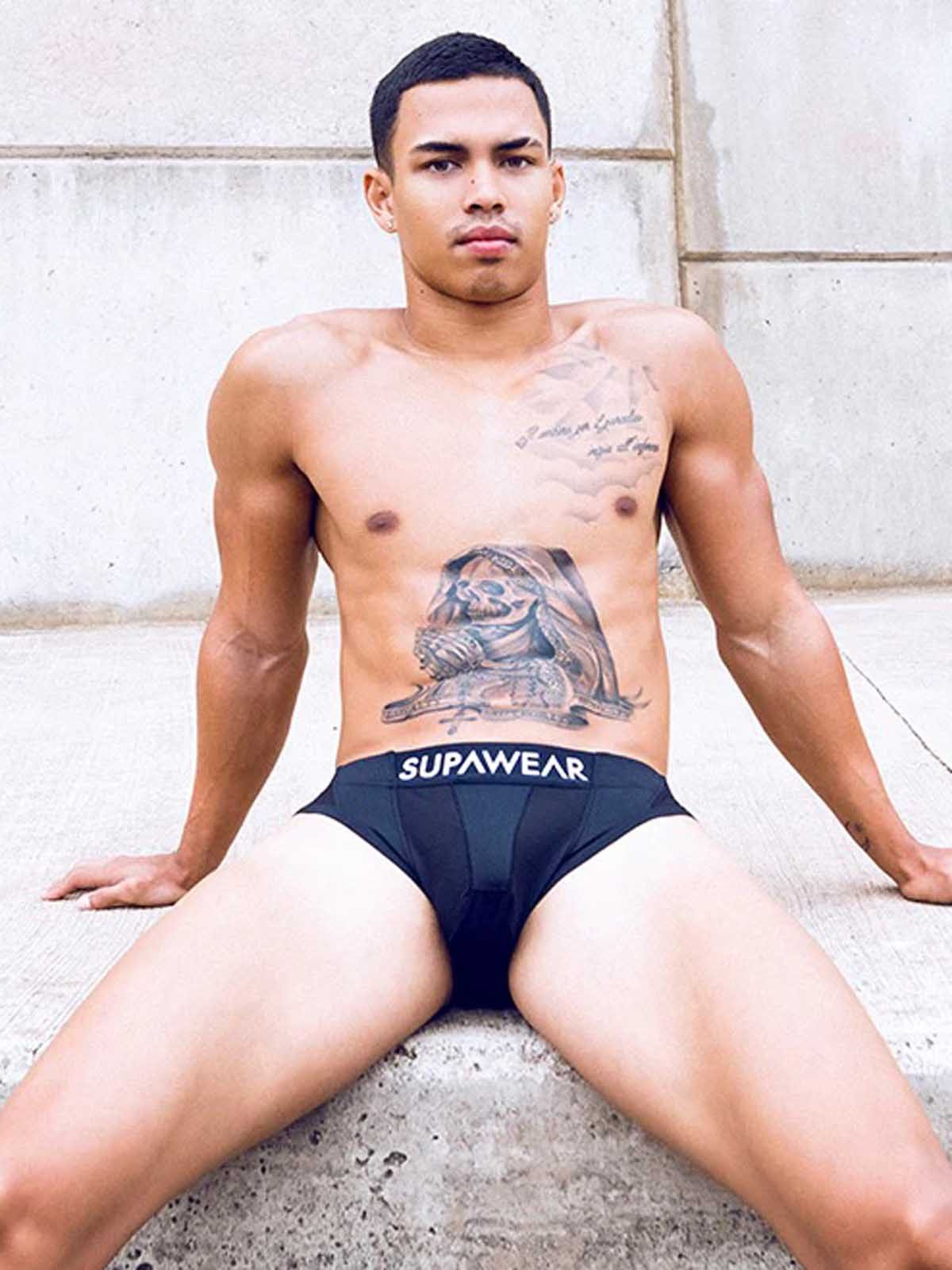 Slip Supawear Vortex Brief Underwear Black