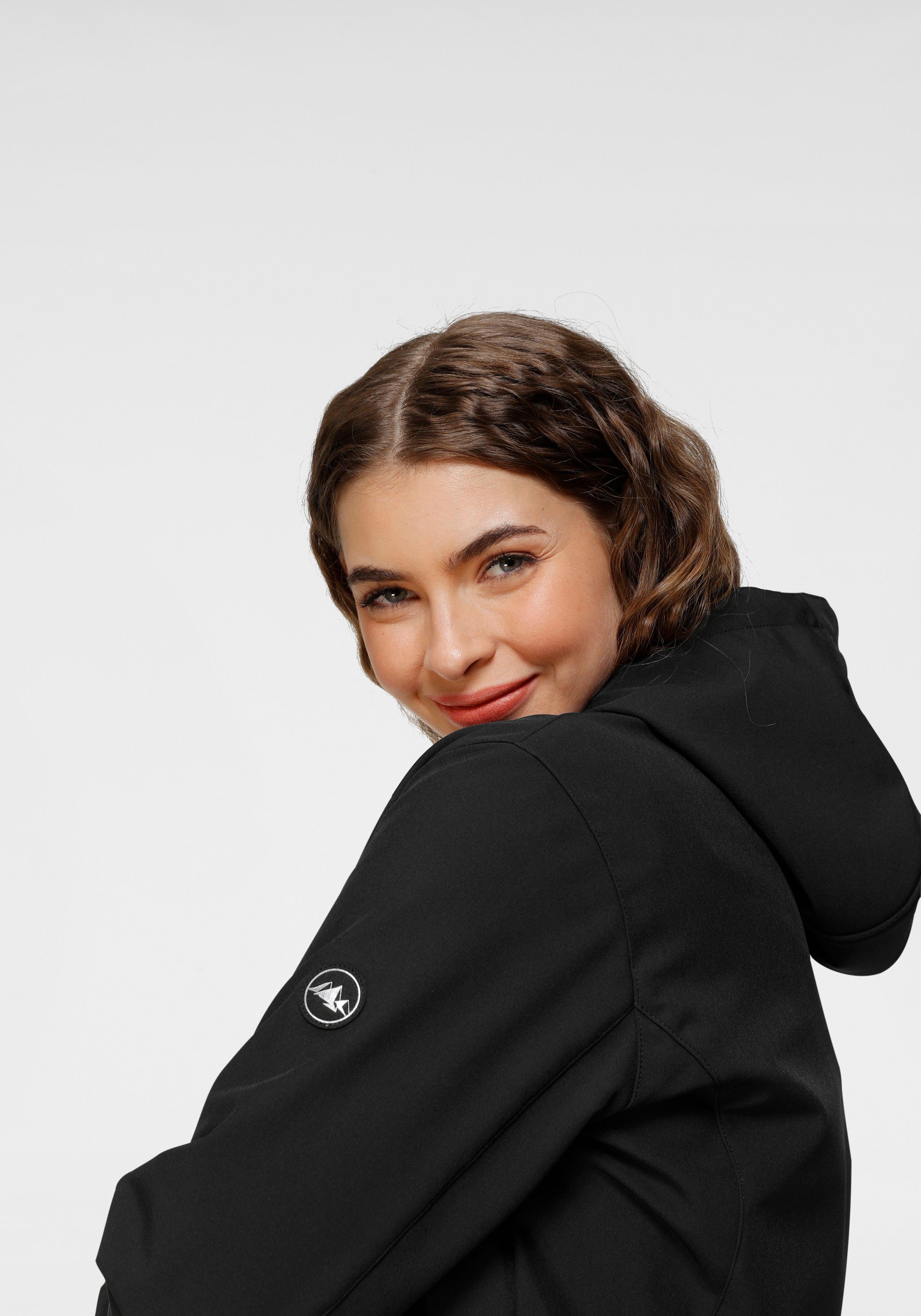 Polarino Softshelljacke für den Übergang, aus Softshell, wasserabweisend, winddicht