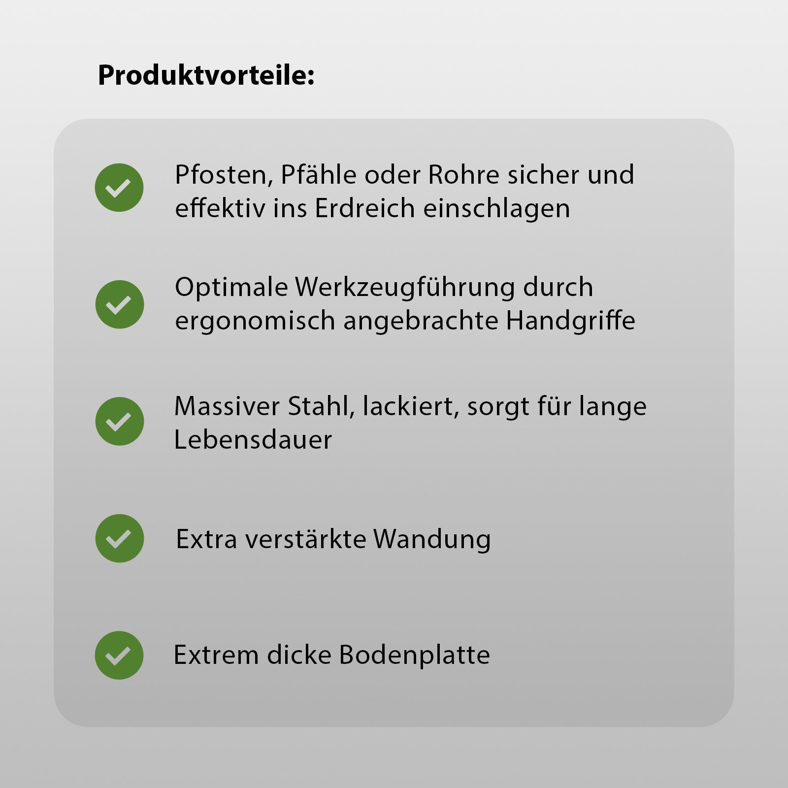 TRUTZHOLM Maschendrahtzaun Ramme Handramme Pfahlramme Zaunpfahlramme Pfostenramme 60 cm ø13 cm, (Produkt) – Bild 5 von 5