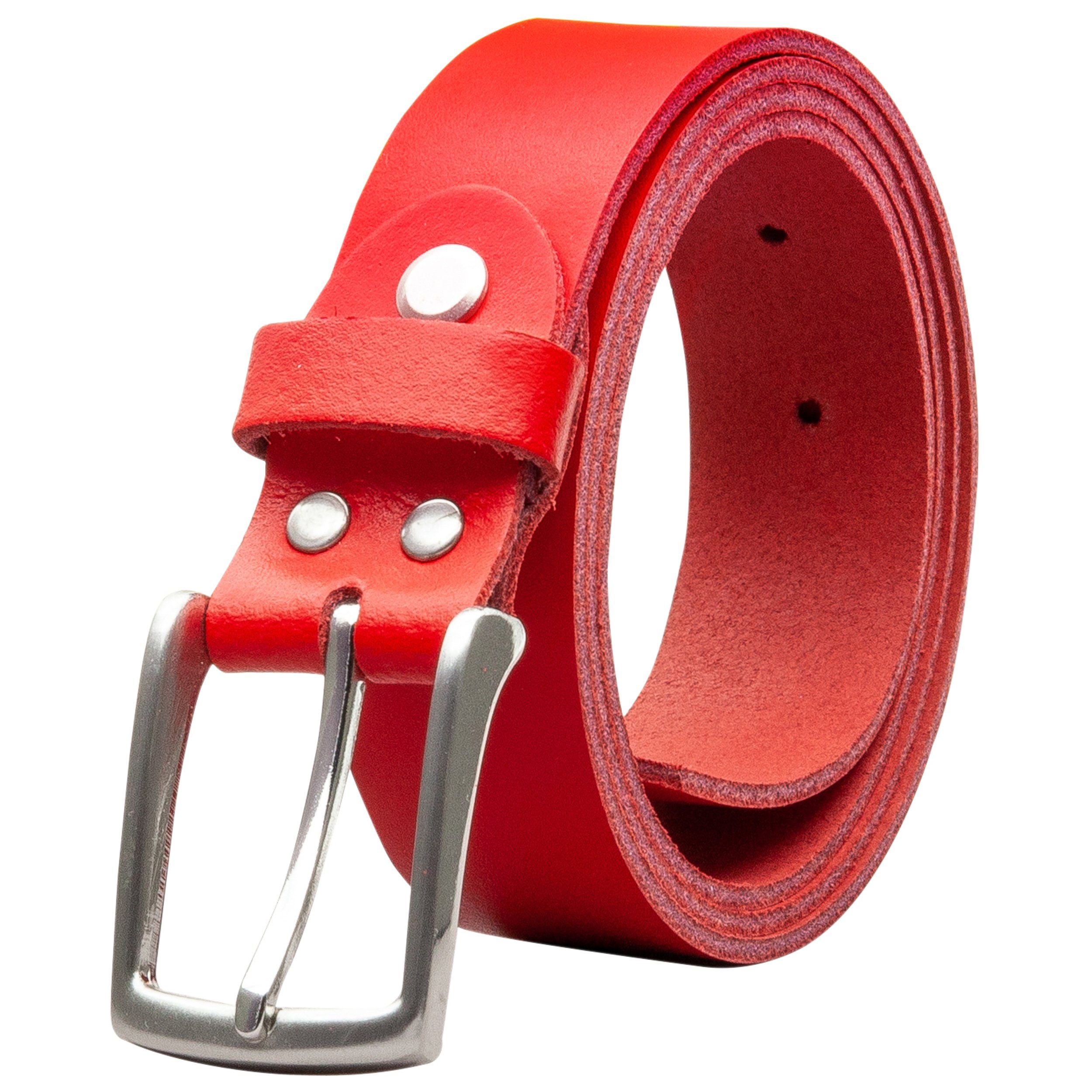 COLOGNEBELT Ledergürtel OM311-SL-Rot MADE IN GERMANY, Rot Kürzbar, 100 % Ec günstig online kaufen