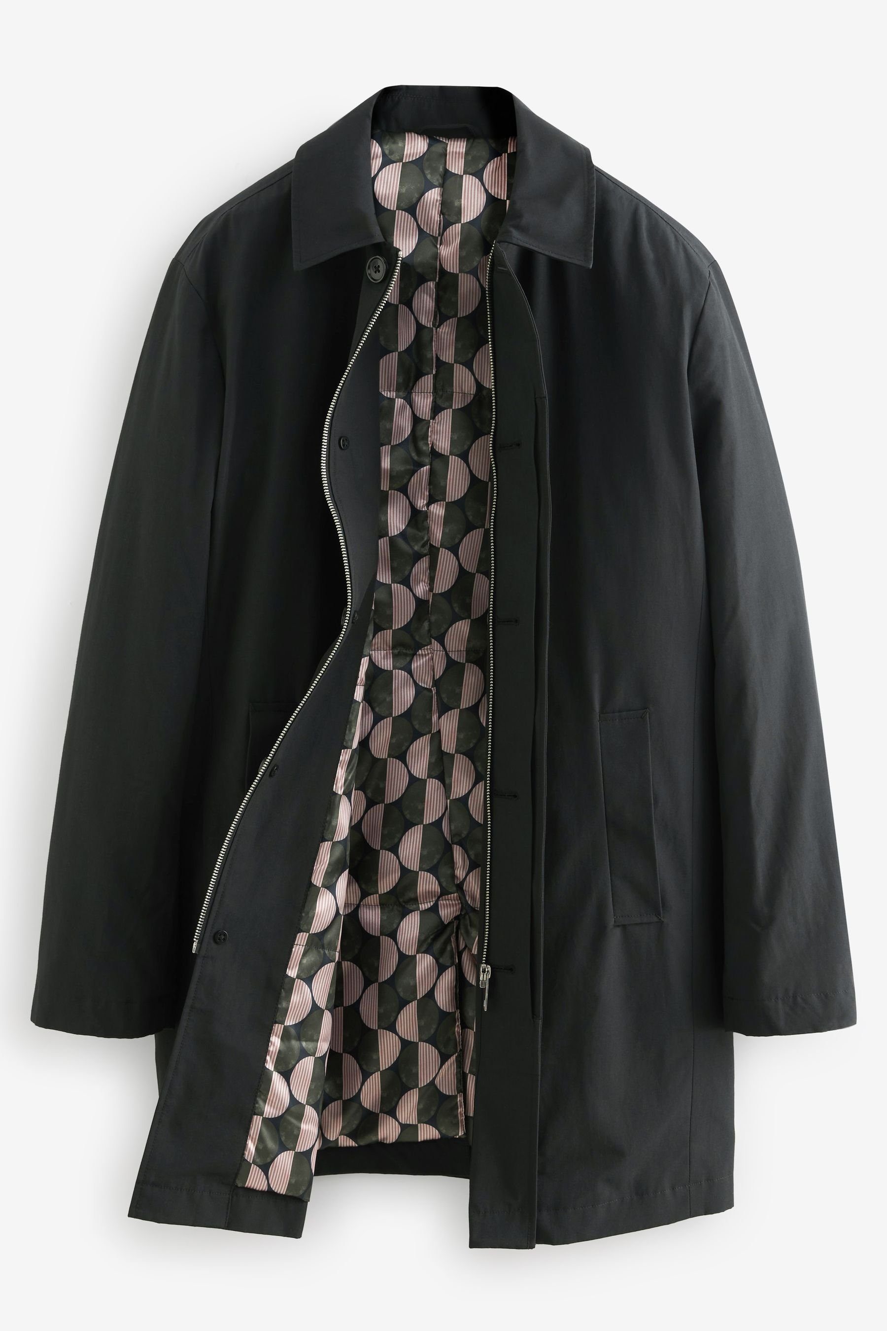 Next Regenmantel Mac Coat Black (1-tlg)