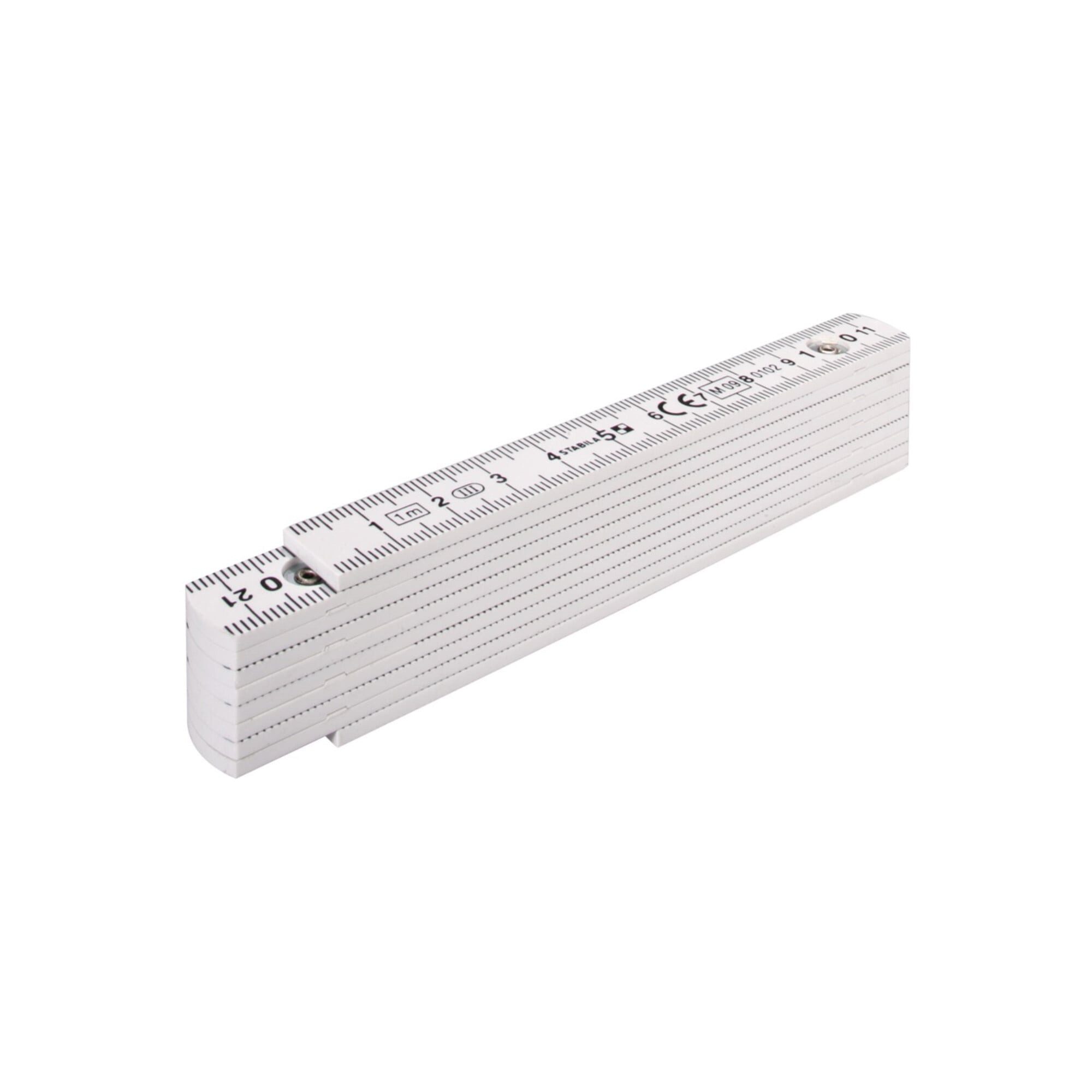 Stabila Maßband STABILA Kunststoff-Gliedermaßstab Type 1104 1 m weiß, metrische Skala