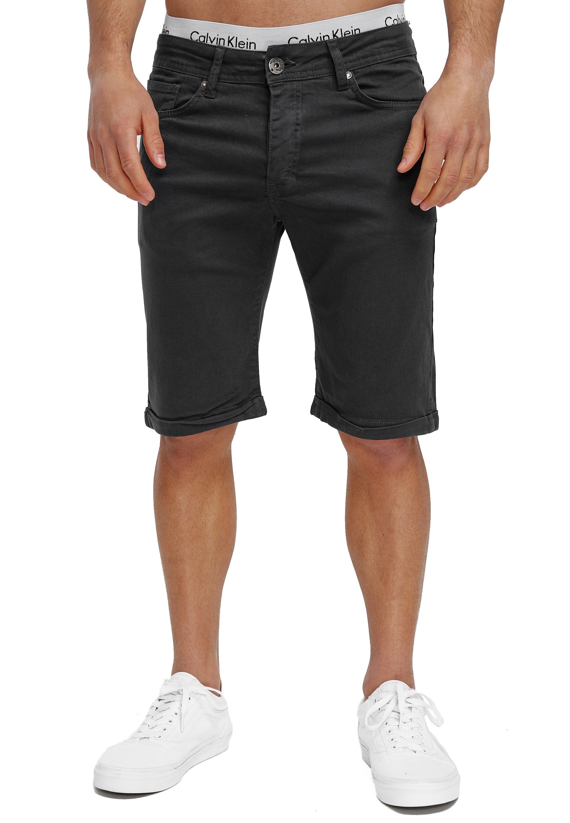 (Kurze Bermudas OneRedox Hose im 1-tlg., Freizeit modischem Sweatpants, Antrazit Casual Fitness Shorts SH-3422 Design)